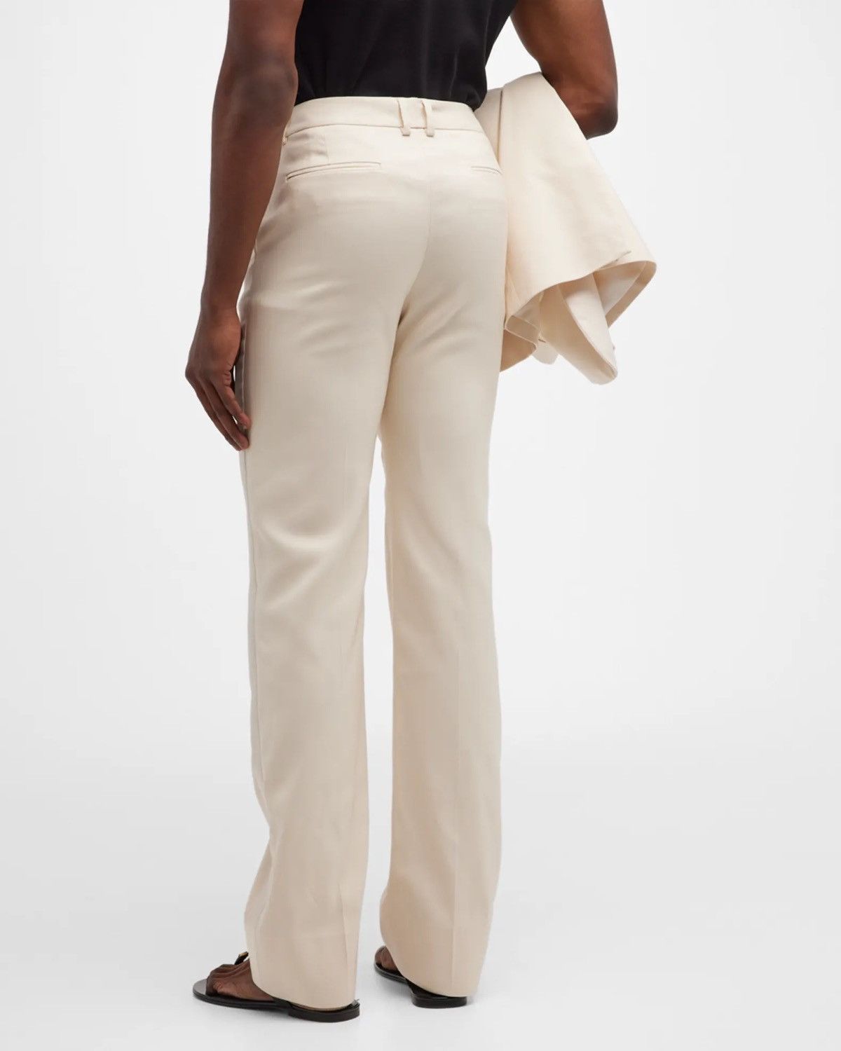 Saint Laurent Paris 🔥$3.1K VALUE🔥 Straight Leg Silk Tuxedo Pants Size 52R - 2 Thumbnail