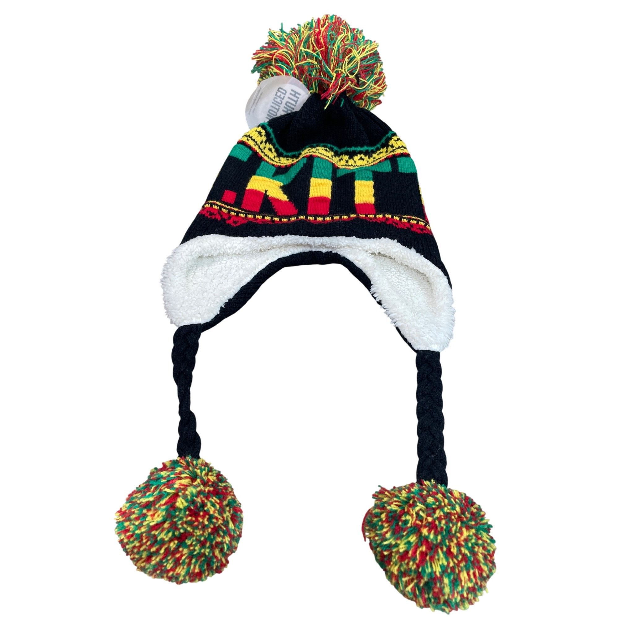 Robin Ruth Robin Ruth Knit beanie Earflap Hat With Pom Poms & Fleece Li Size ONE SIZE - 11 Thumbnail