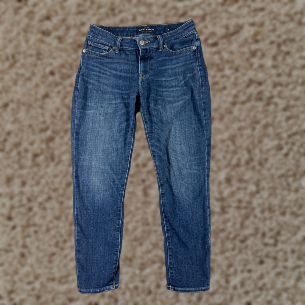 Lucky Brand VINTAGE Lucky Brand Jeans Women 2 Blue Denim Pants Skinny Tapered Cotton Blend 5-Pocket Blue USA Womens Size 26" / US 2 / IT 38 - 1 Thumbnail