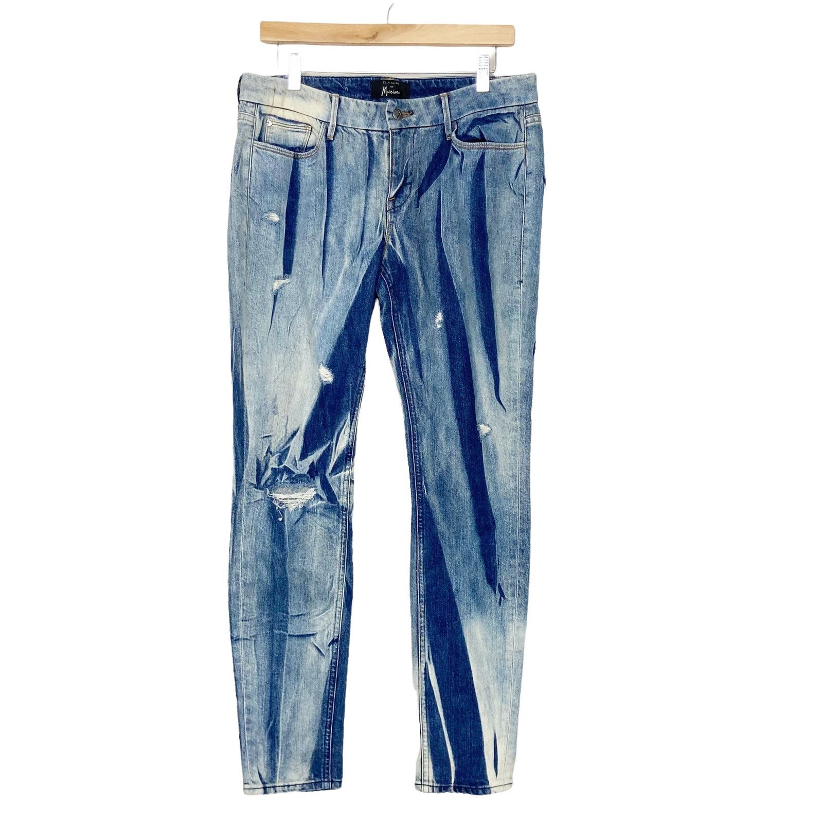 Georges Marciano Elin Kling for Marciano Two Tone Distressed Jeans Sz 29 Size 29" - 6 Thumbnail