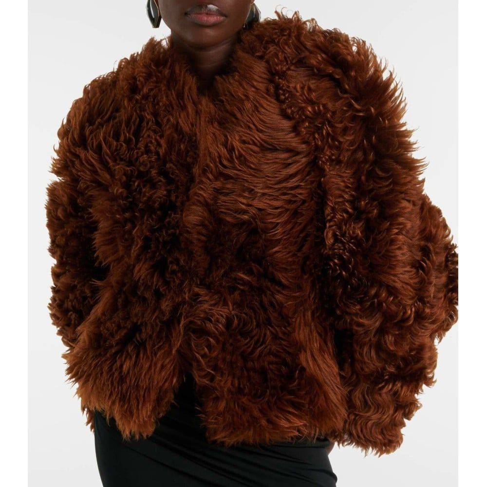 Tom Ford o1loc1c0126 CSF675 Shearling Short Fur Coat in Brown Size XS / US 0-2 / IT 36-38 - 3 Thumbnail
