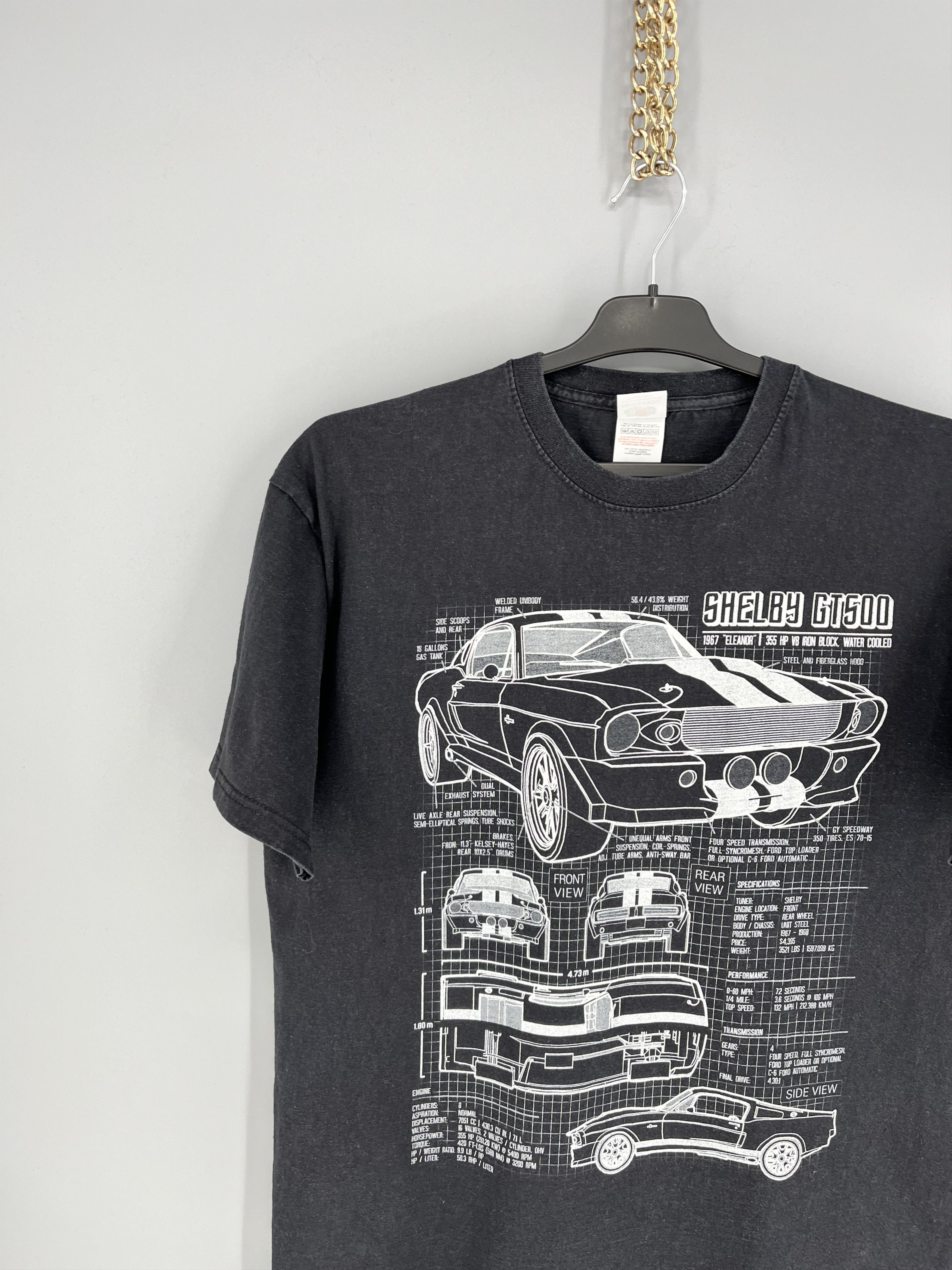 Vintage ➕ =Vintage Y2K Cool Fade Shelby GT500 Muscle Car T-Shirt USA Size US L / EU 52-54 / 3 - 4 Thumbnail