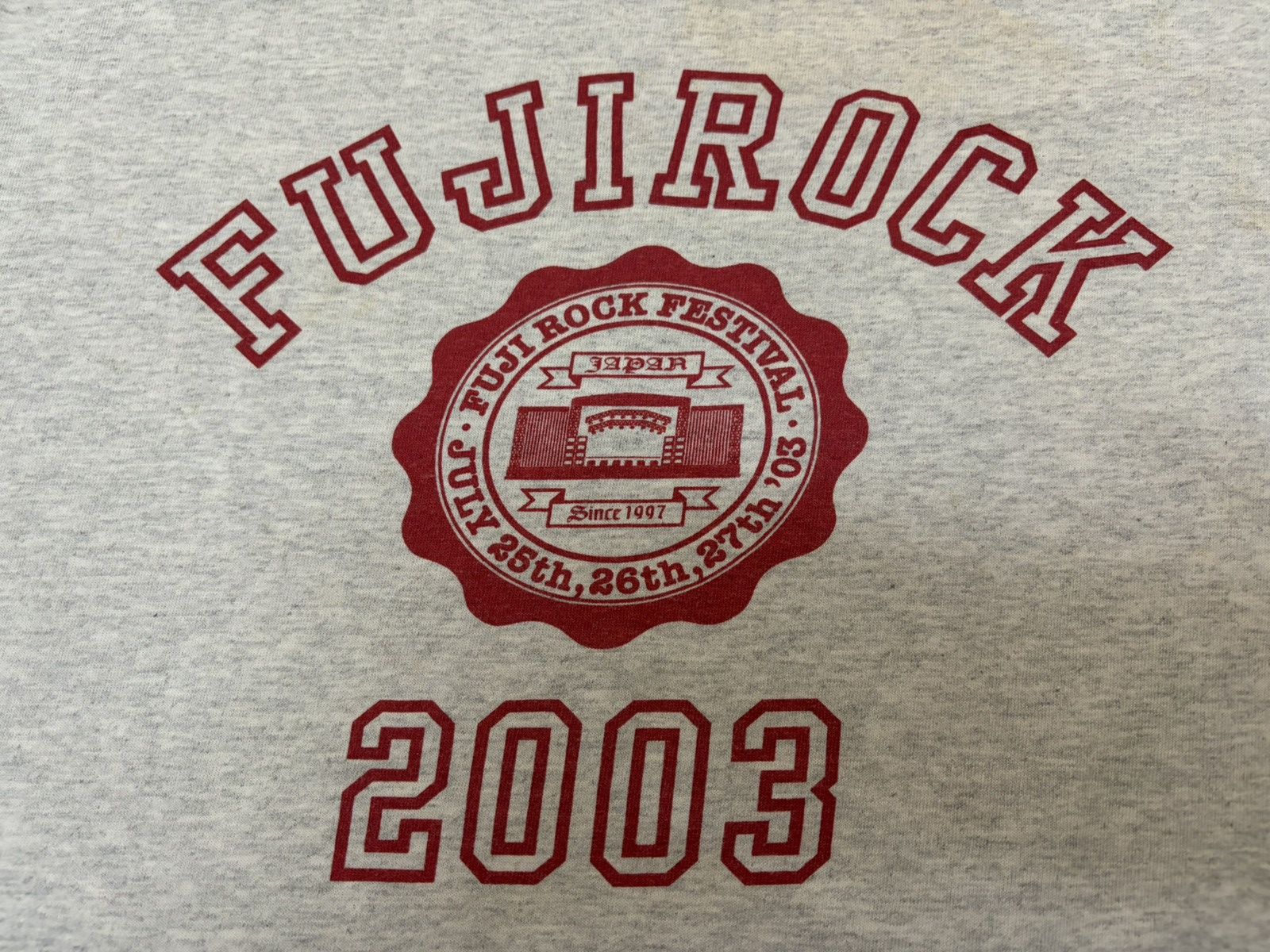 Band Tees VINTAGE 2003 FUJIROCK FESTIVAL BADGE LOGO ANVIL Size US M / EU 48-50 / 2 - 5 Thumbnail