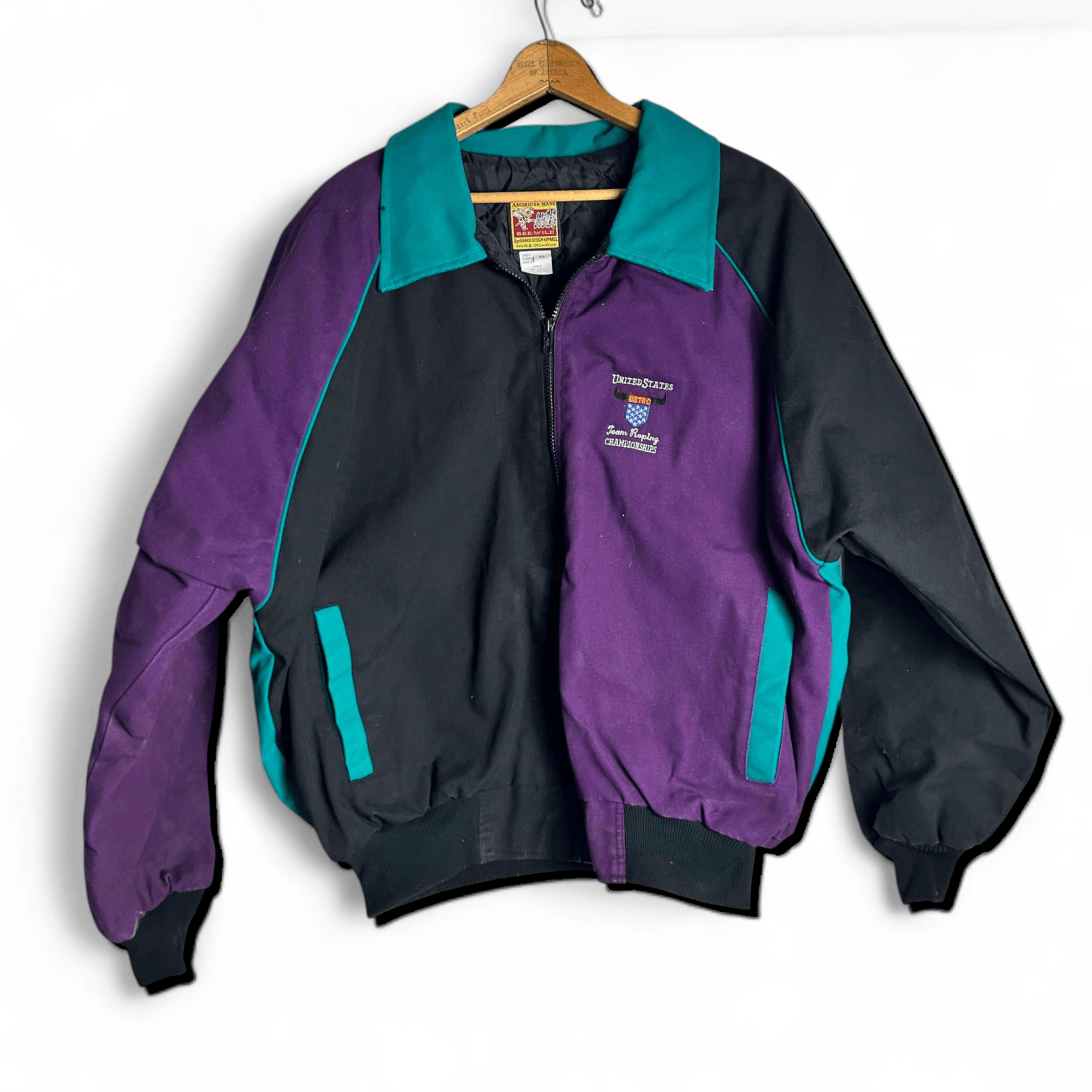Other Bee Wild Jacket Color Block National Finals Team Roping 90s Size US XL / EU 56 / 4 - 1 Thumbnail