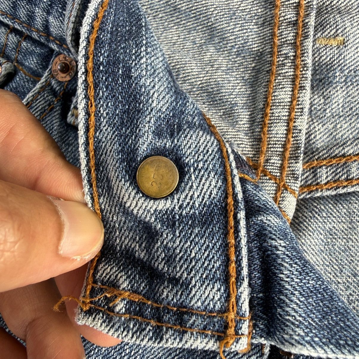 Levi's Vintage Clothing W32x28.5 Vintage Levi's 503 Faded Ripped Denim Jean Pants Size US 32 / EU 48 - 9 Thumbnail