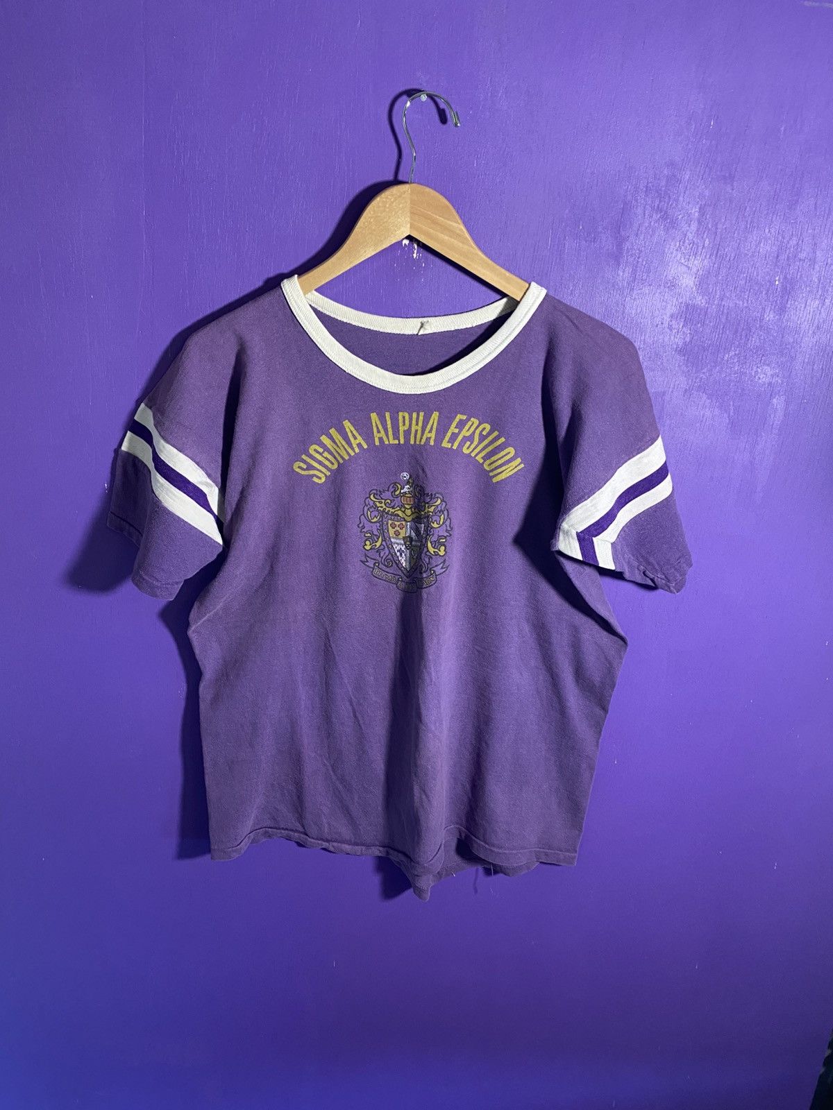 Vintage Vintage 60s/70s Sigma Alpha epsilon tee Size US L / EU 52-54 / 3 - 1 Thumbnail