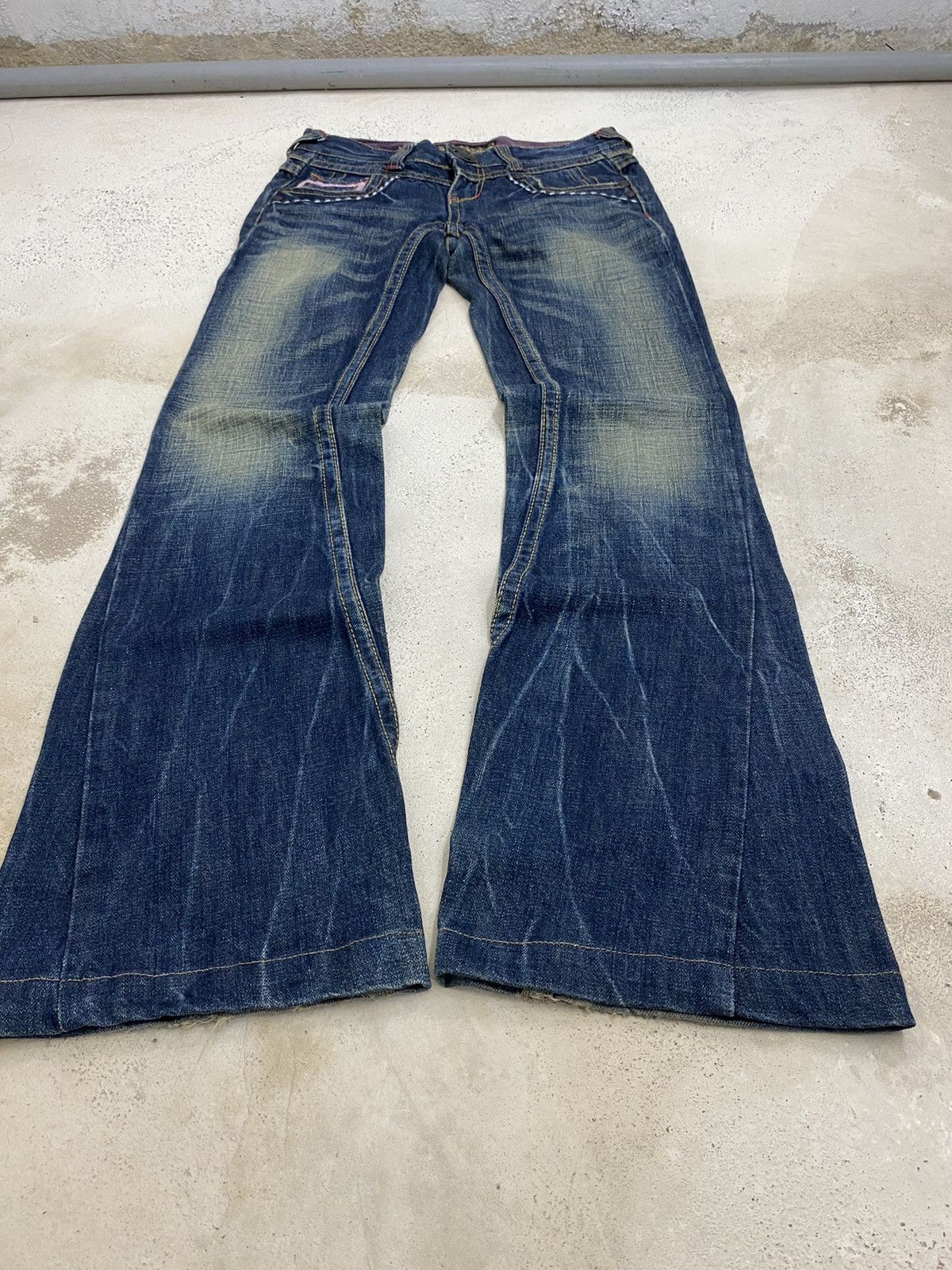 If Six Was Nine × Japanese Brand × Le Grande Bleu (L.G.B.) Flare Studio RP Unisex Jean Japan Mud Washed Low Rise Size US 28 / EU 44 - 5 Thumbnail