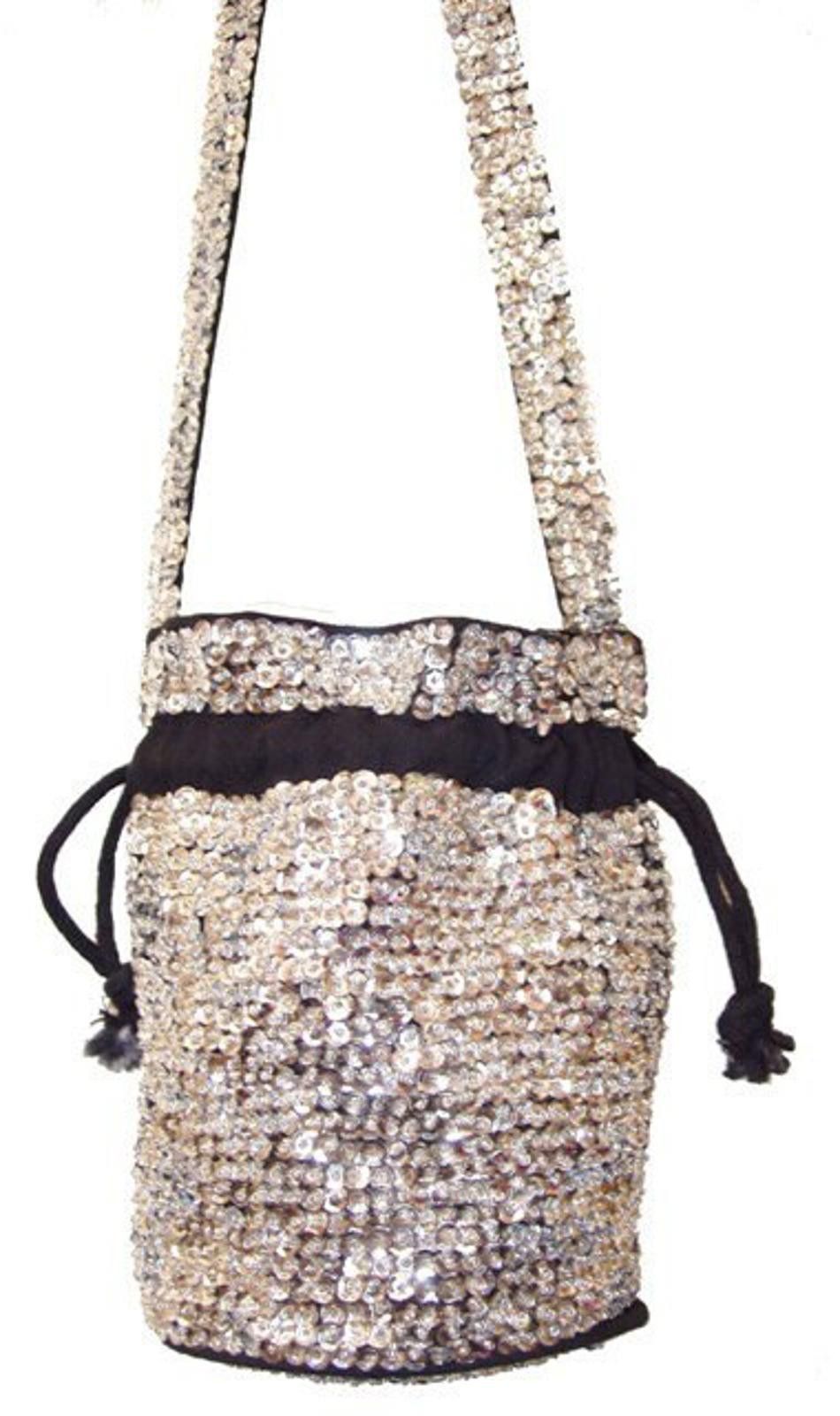 Designer Sequin Purse SILVER Size ONE SIZE - 1 Preview