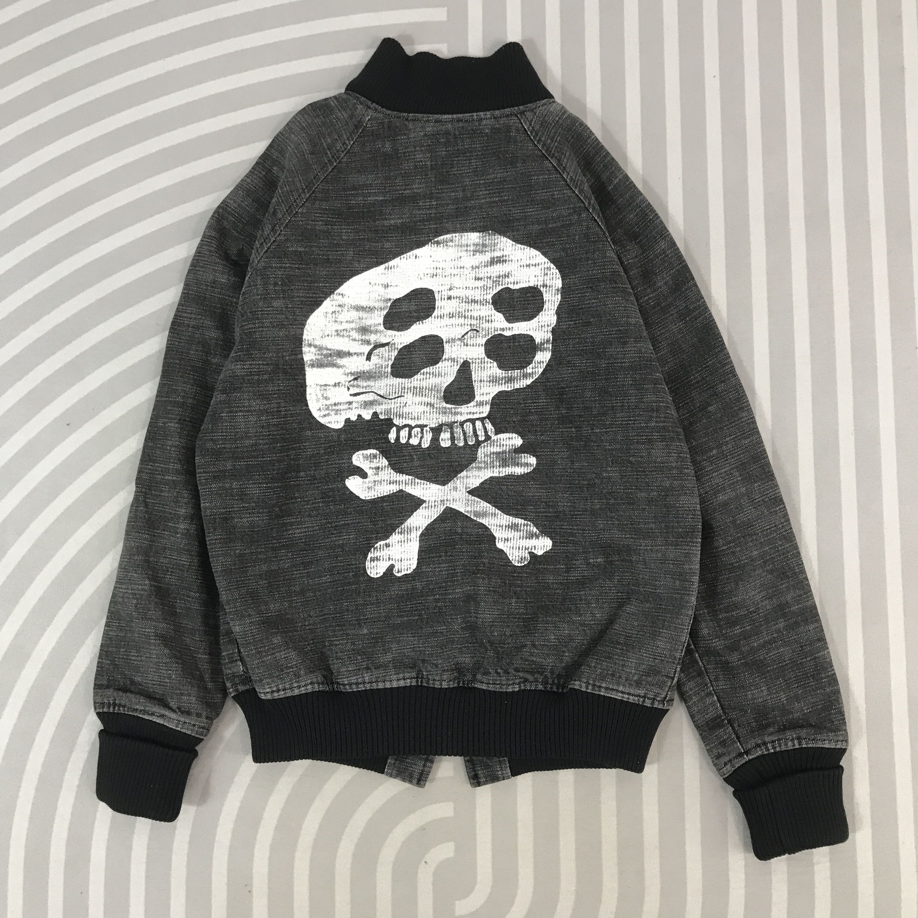 Japanese Brand × Vintage Vintage Yama50 Japan Design Bomber Skull Art Jacket Size US L / EU 52-54 / 3 - 1 Thumbnail