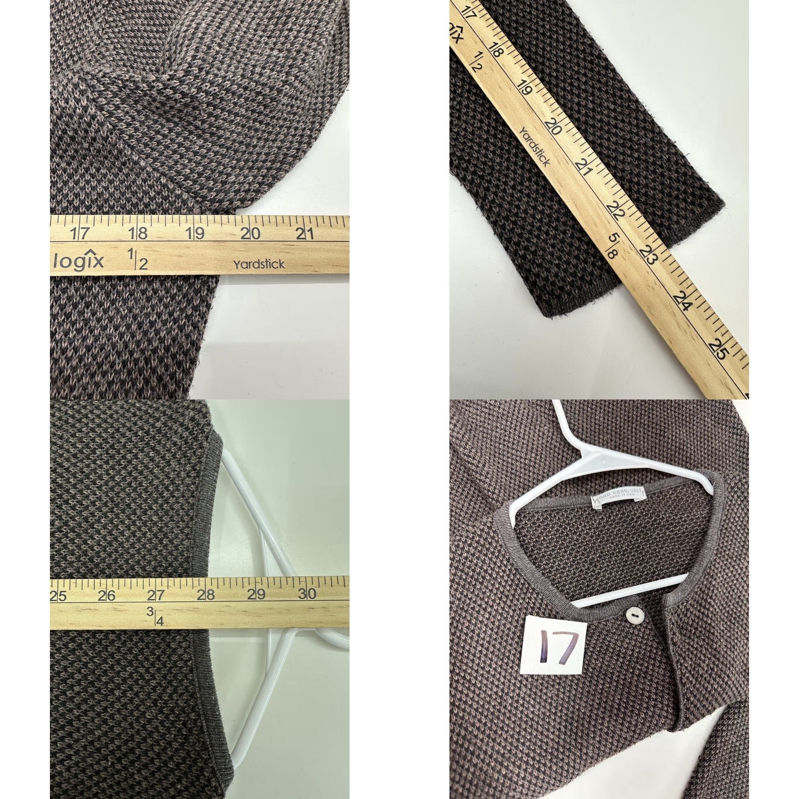 Vintage Joan Vass Womens Cardigan Size 1 Brown Button Up Long Sleeve Pockets Size XS / US 0-2 / IT 36-38 - 8 Thumbnail