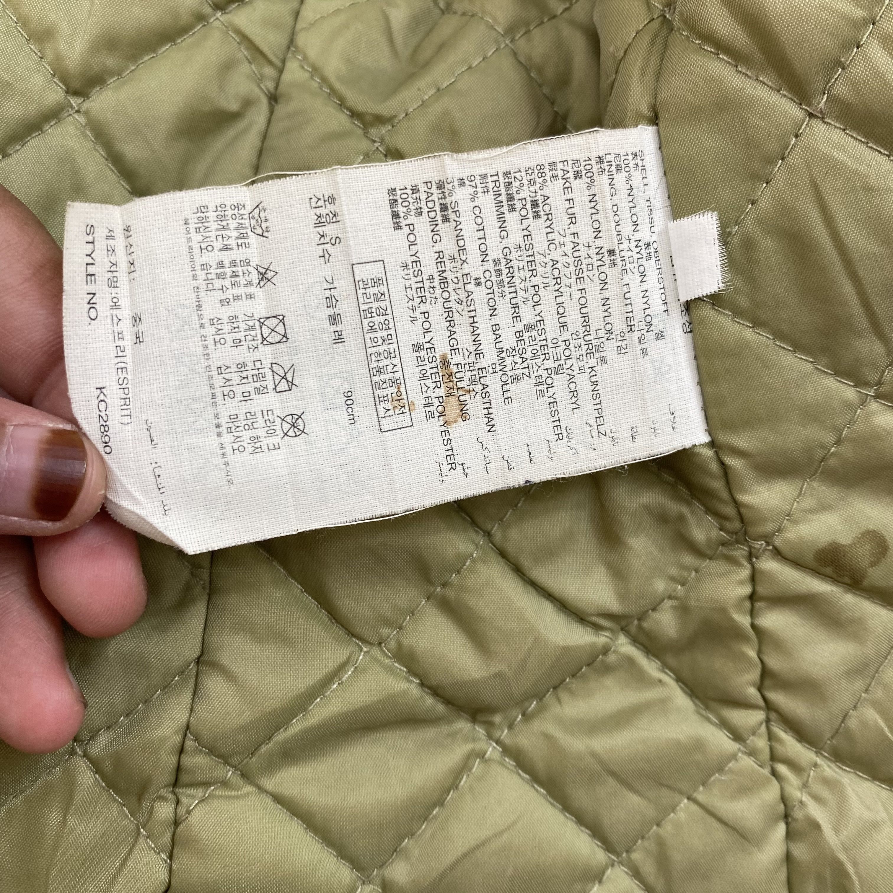 Vintage VINTAGE ESPRIT Y2K Green Faux Fur Hooded Parka Jacket-J649 Size US XS / EU 42 / 0 - 16 Thumbnail