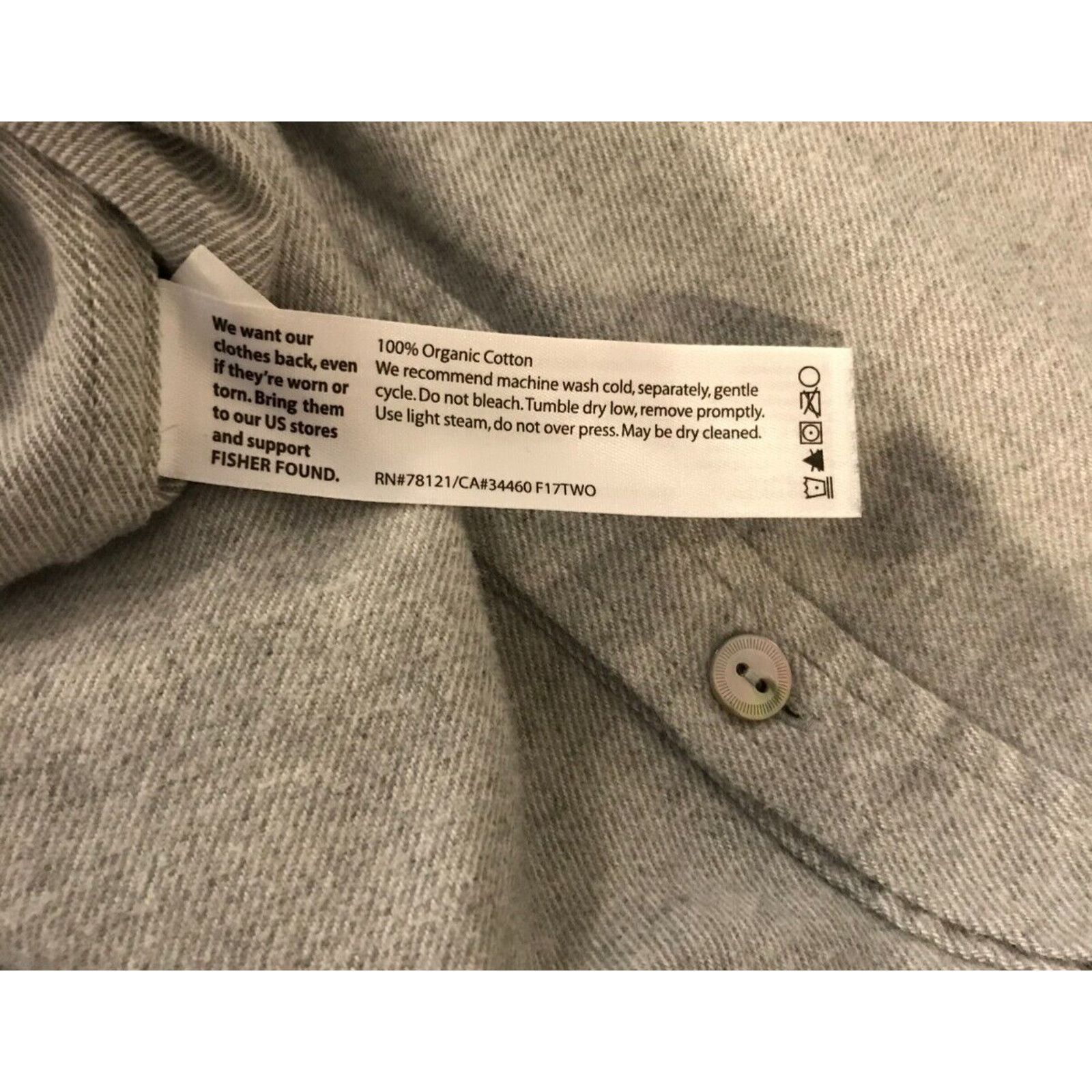 Eileen Fisher Eileen Fisher Organic Cotton Gray Flannel Button Blouse Size XXS / US 00 / IT 34 - 9 Thumbnail