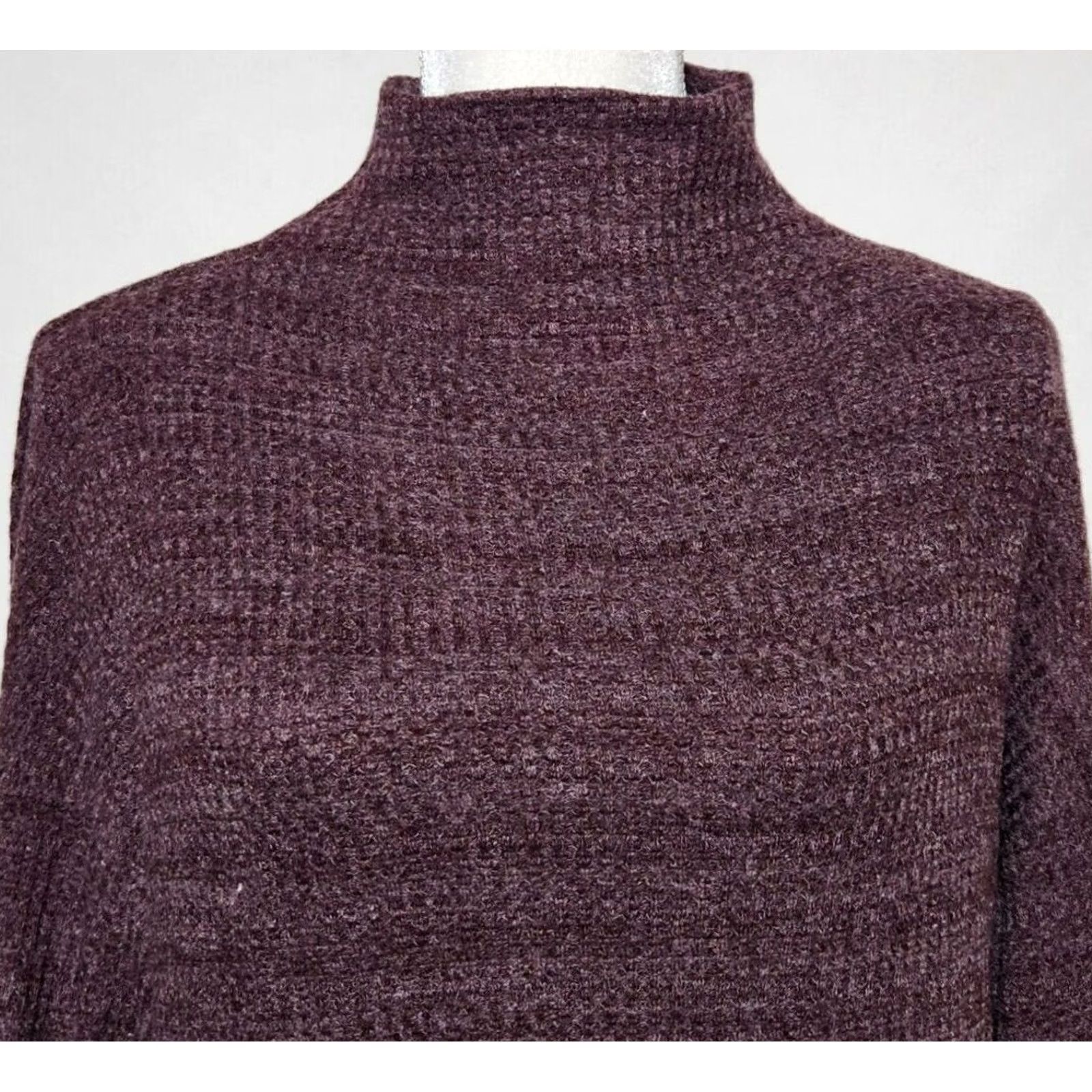 Vintage Magaschoni Sweater Shirt Womens M Mock Neck Knit Pullover Long Sleeve Purple Size M / US 6-8 / IT 42-44 - 2 Thumbnail