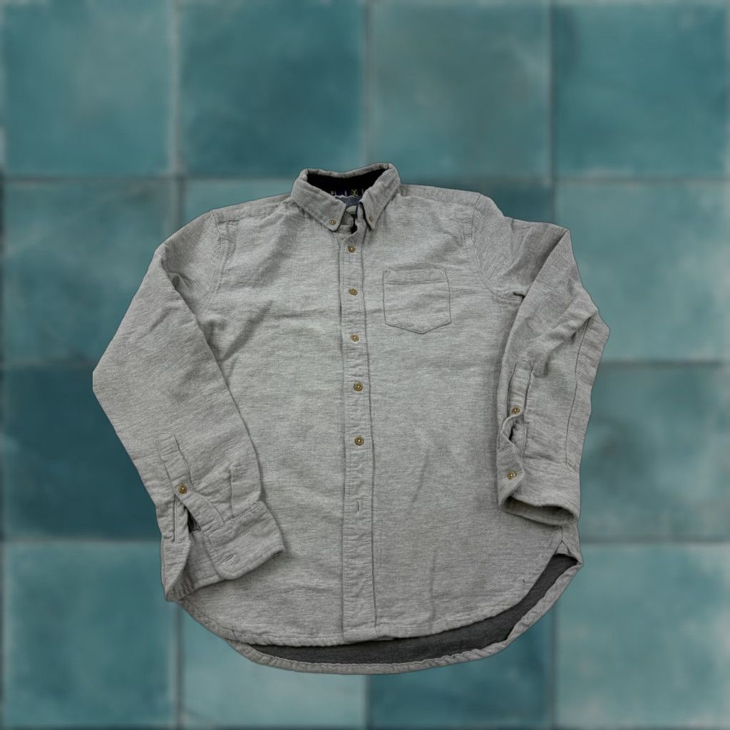 Chubbies The Nutter Shirt Mens Large Gray Jersey Knit Lined Button Front USA Chubbies Size US L / EU 52-54 / 3 - 1 Thumbnail