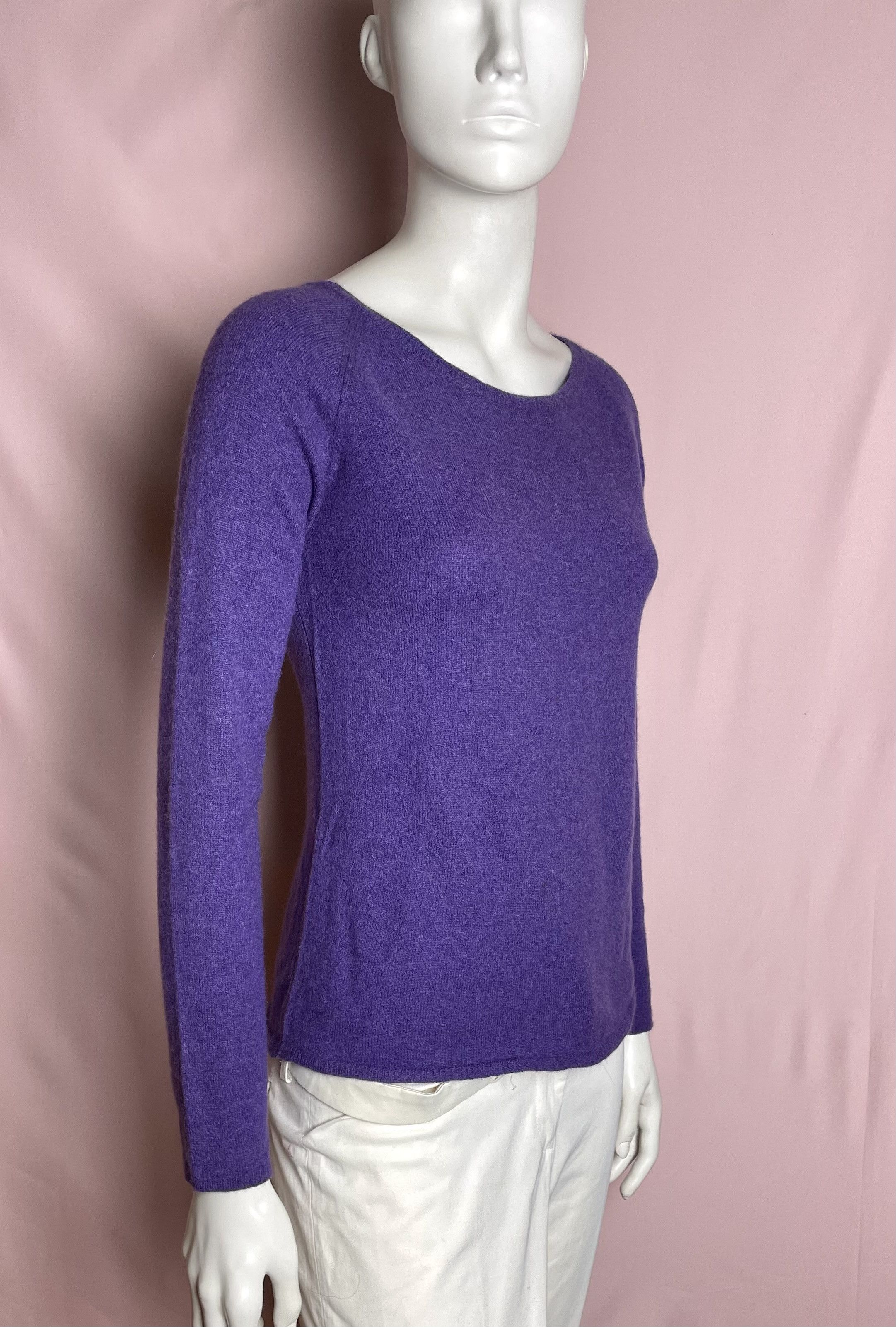 Fedeli FEDELI Cashmere Pullover Sweater Purple Womens Size M / US 6-8 / IT 42-44 - 2 Thumbnail