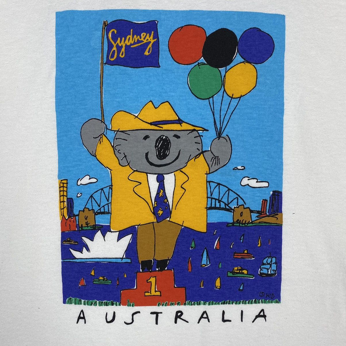Vintage VINTAGE 90's KEN DONE AUSTRALIA KOALA SYDNEY ART TEE Size US L / EU 52-54 / 3 - 3 Thumbnail