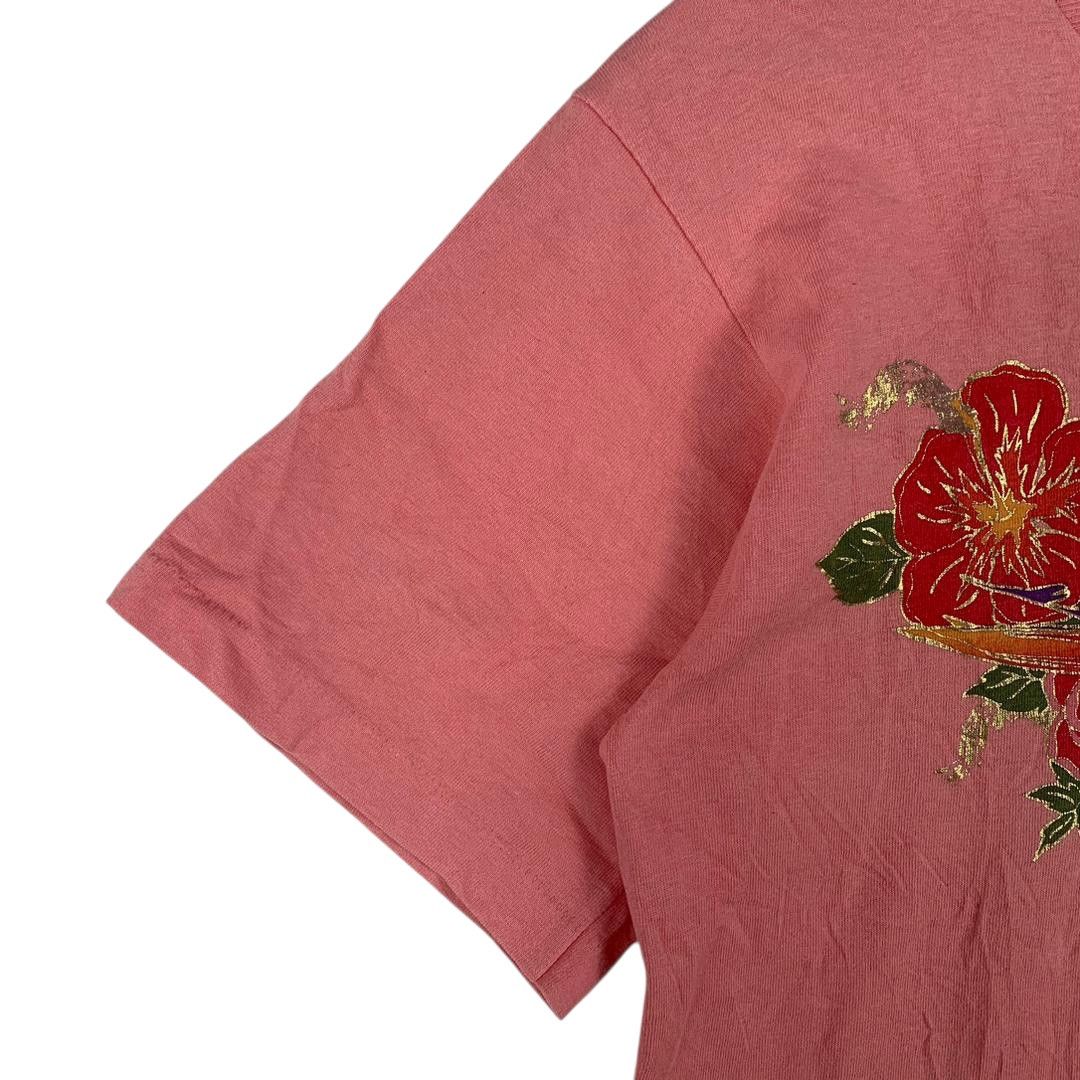 Anvil Vintage 90s Anvil Hawaii Floral Graphic Tee Size US S / EU 44-46 / 1 - 6 Thumbnail