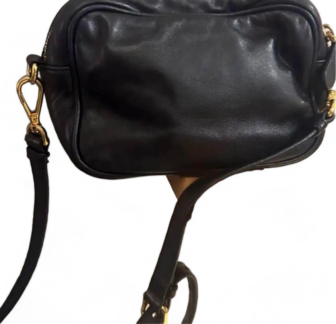 Prada Prada - Pink Mini Handbag Ribbon Pouch Leather Black Size ONE SIZE - 5 Thumbnail