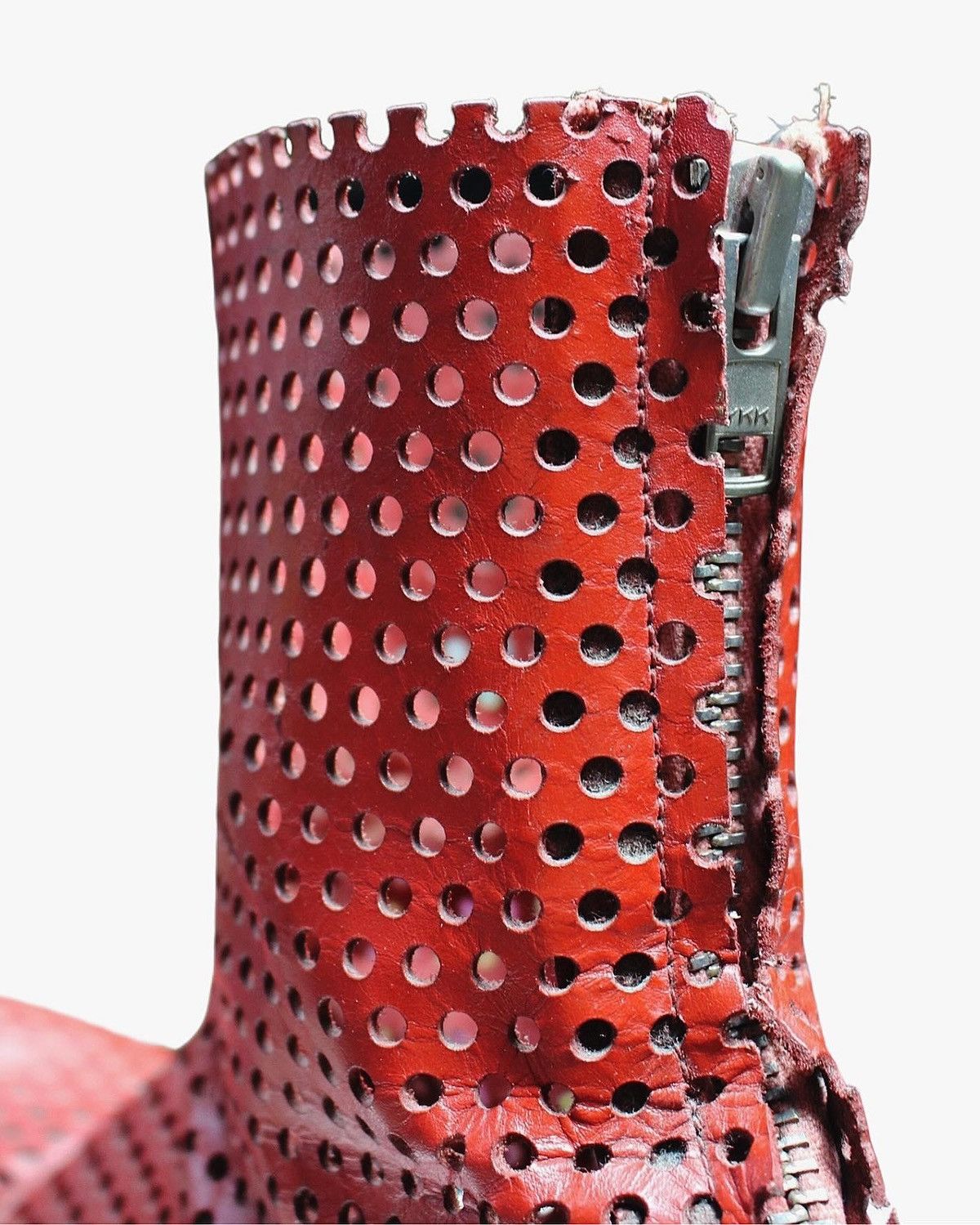 Obscur OBSCUR PERFORATED BACK ZIP ANKLE BOOTS Size US 8 / EU 41 - 5 Thumbnail