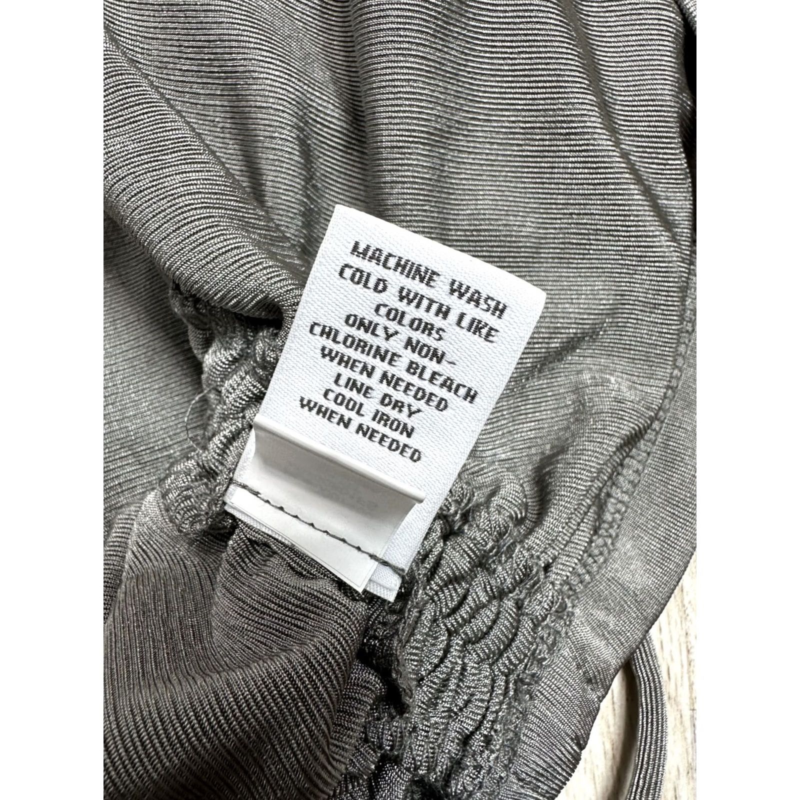 Vintage Fever Womens Dark Gray Gathered Ruched Top Shirt Chain Neck Stretch M NWT Size M / US 6-8 / IT 42-44 - 6 Thumbnail