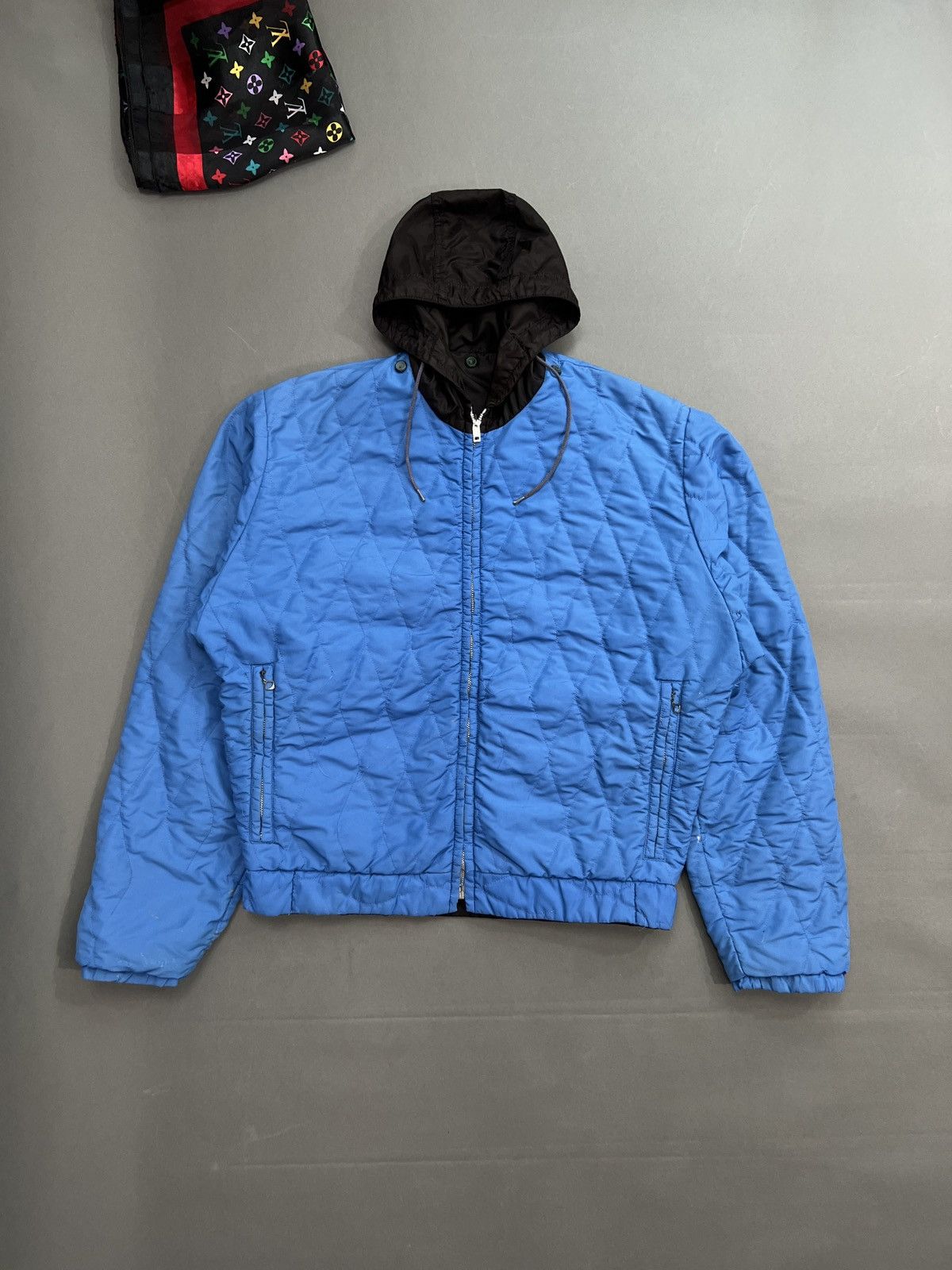 Vintage 1980s Reversible Quilted Ski Jacket Hoodie Liner Size US M / EU 48-50 / 2 - 11 Thumbnail