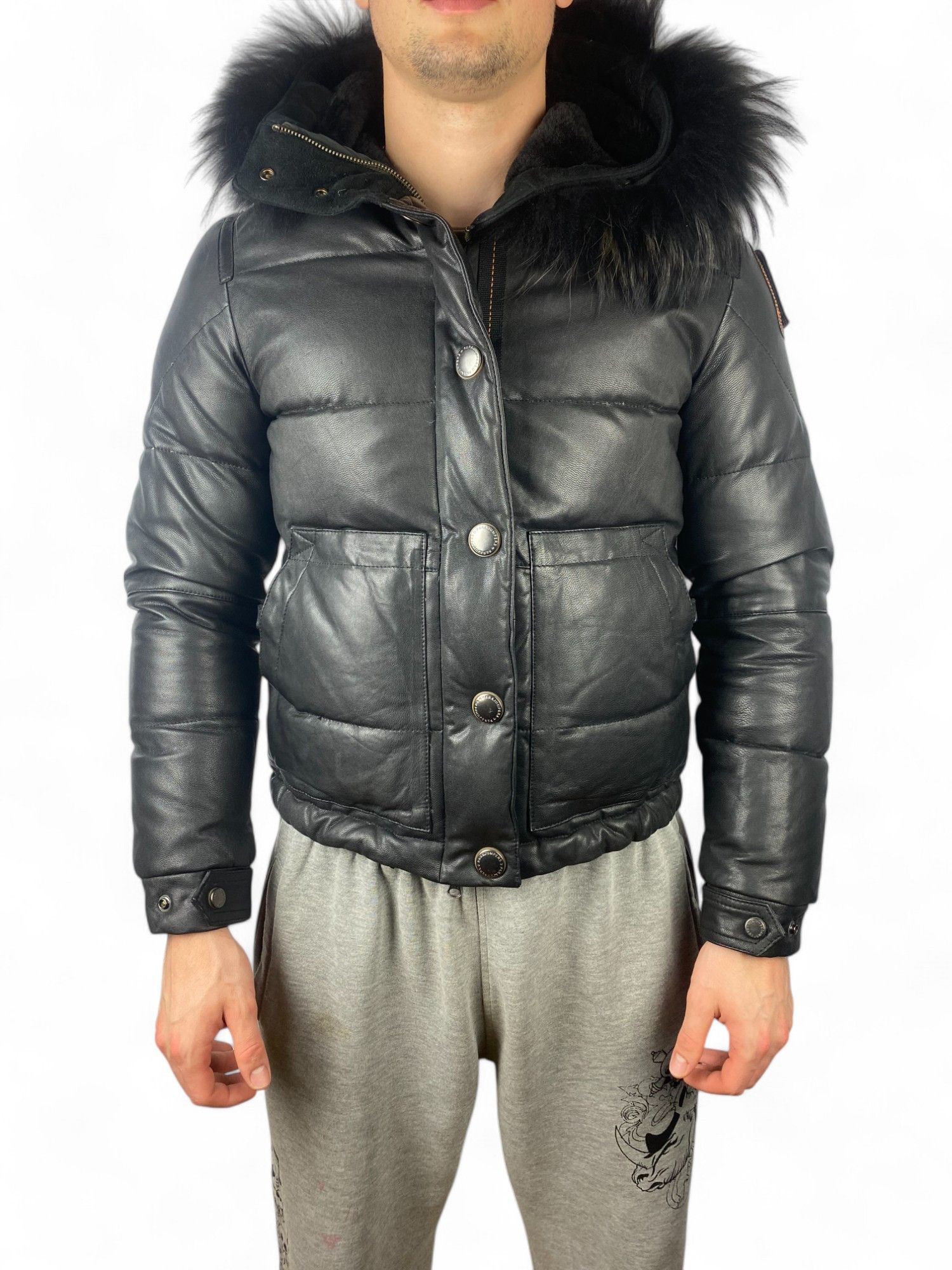 Parajumpers distressed leather parajumpers puffer jacket down feather Size S / US 4 / IT 40 - 1 Thumbnail