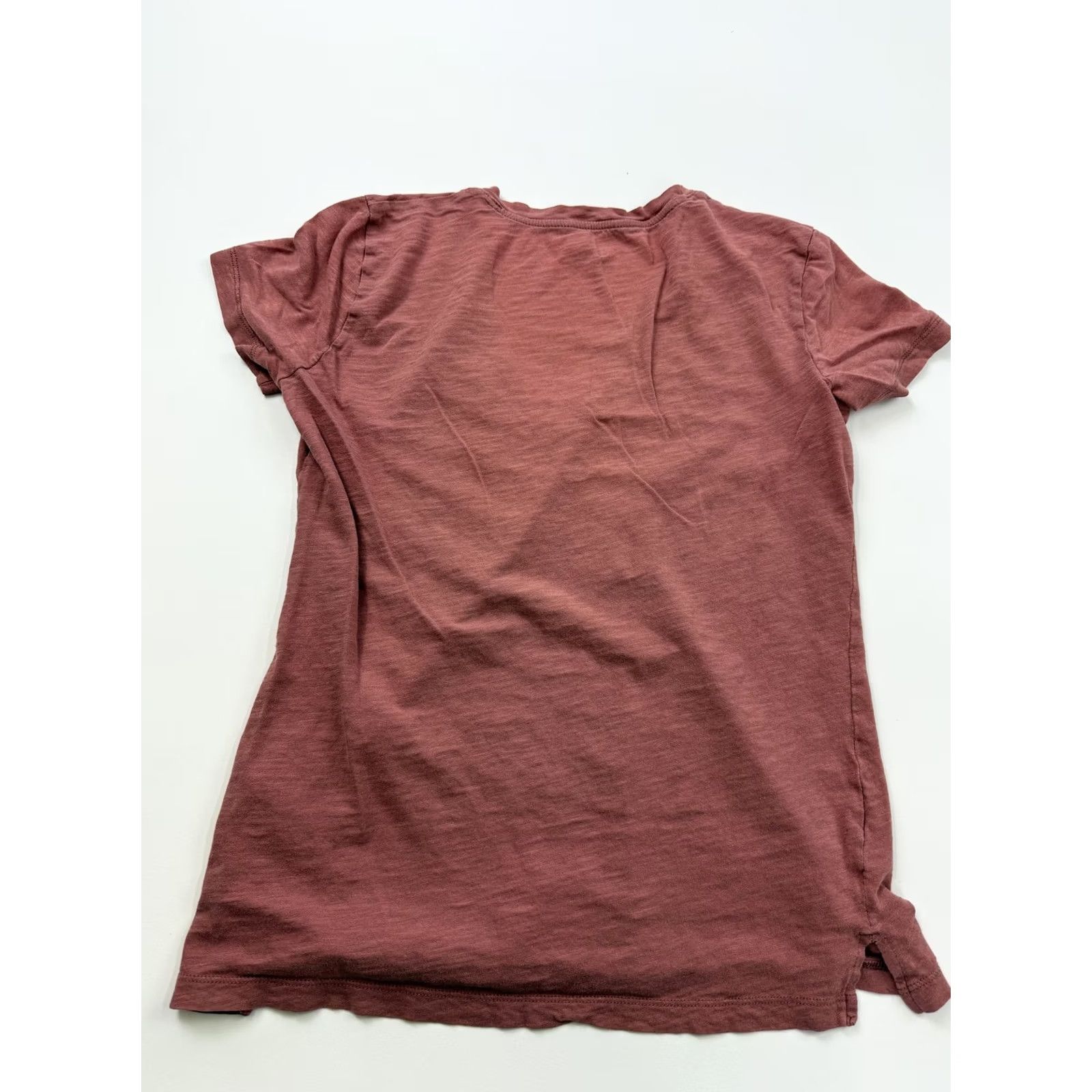 Madewell Madewell Shirt Womens XS Pink V-Neck Short Sleeve Slub Pocket Basic Tee Top Size XS / US 0-2 / IT 36-38 - 5 Thumbnail