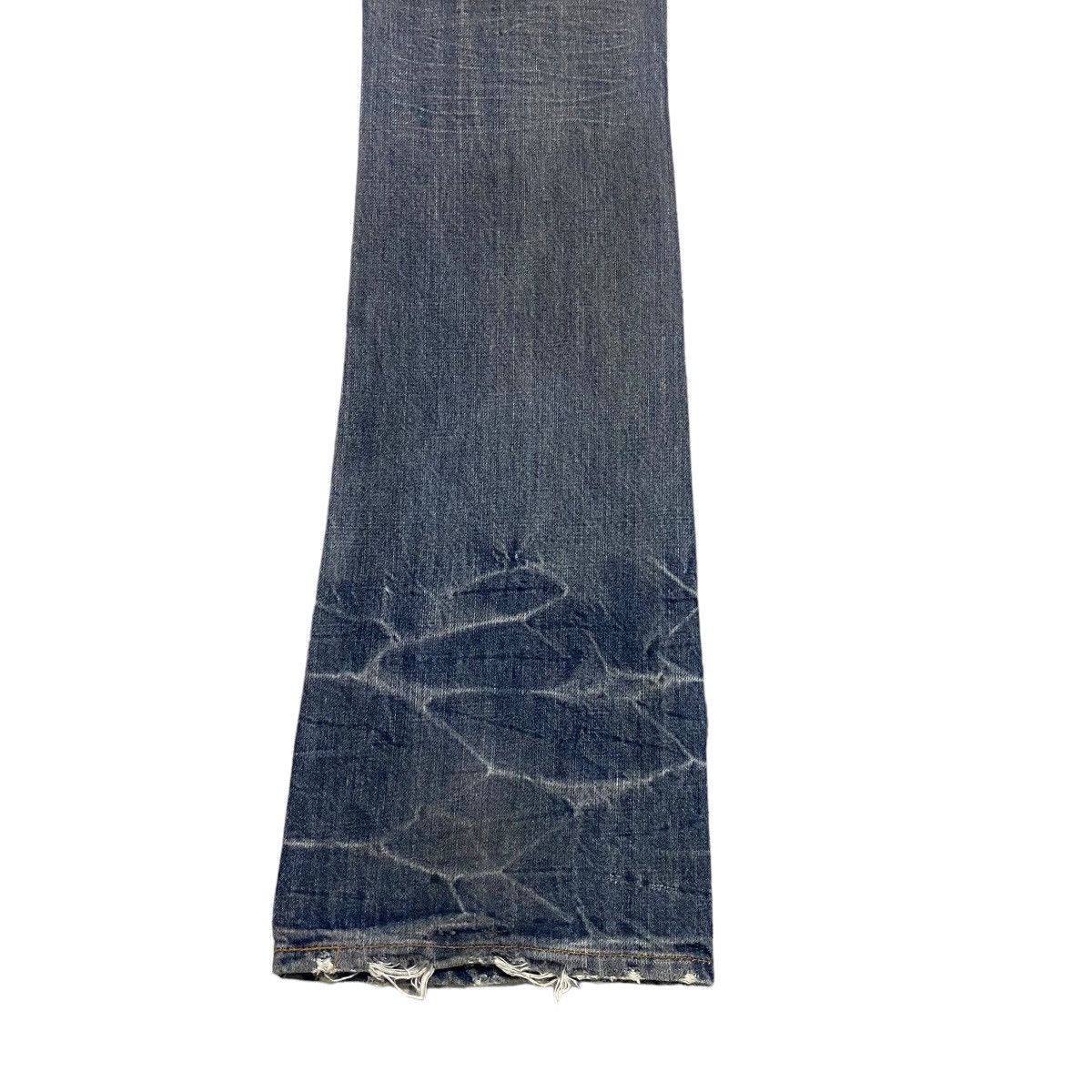 Japanese Brand SCHLUSSEL Low Rise Leather Lace Denim Flare Jeans Size US 30 / EU 46 - 15 Thumbnail