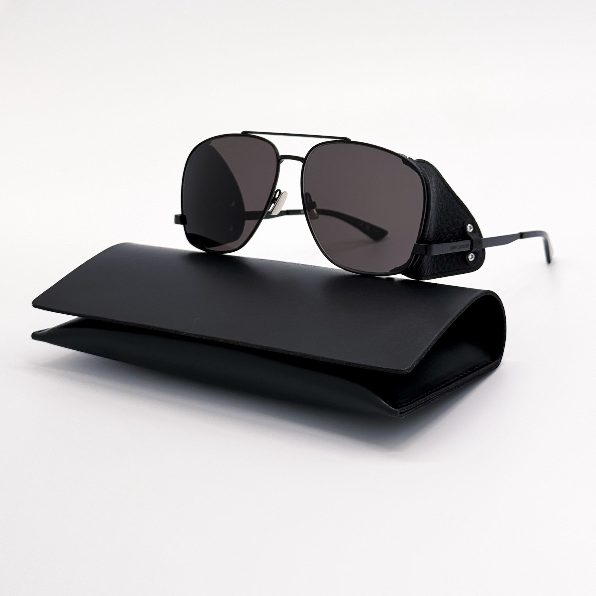 Saint Laurent Paris NEW SAINT LAURENT SL 653 LEON 002 SUNGLASSES AVIATOR BLACK Size ONE SIZE - 1 Thumbnail