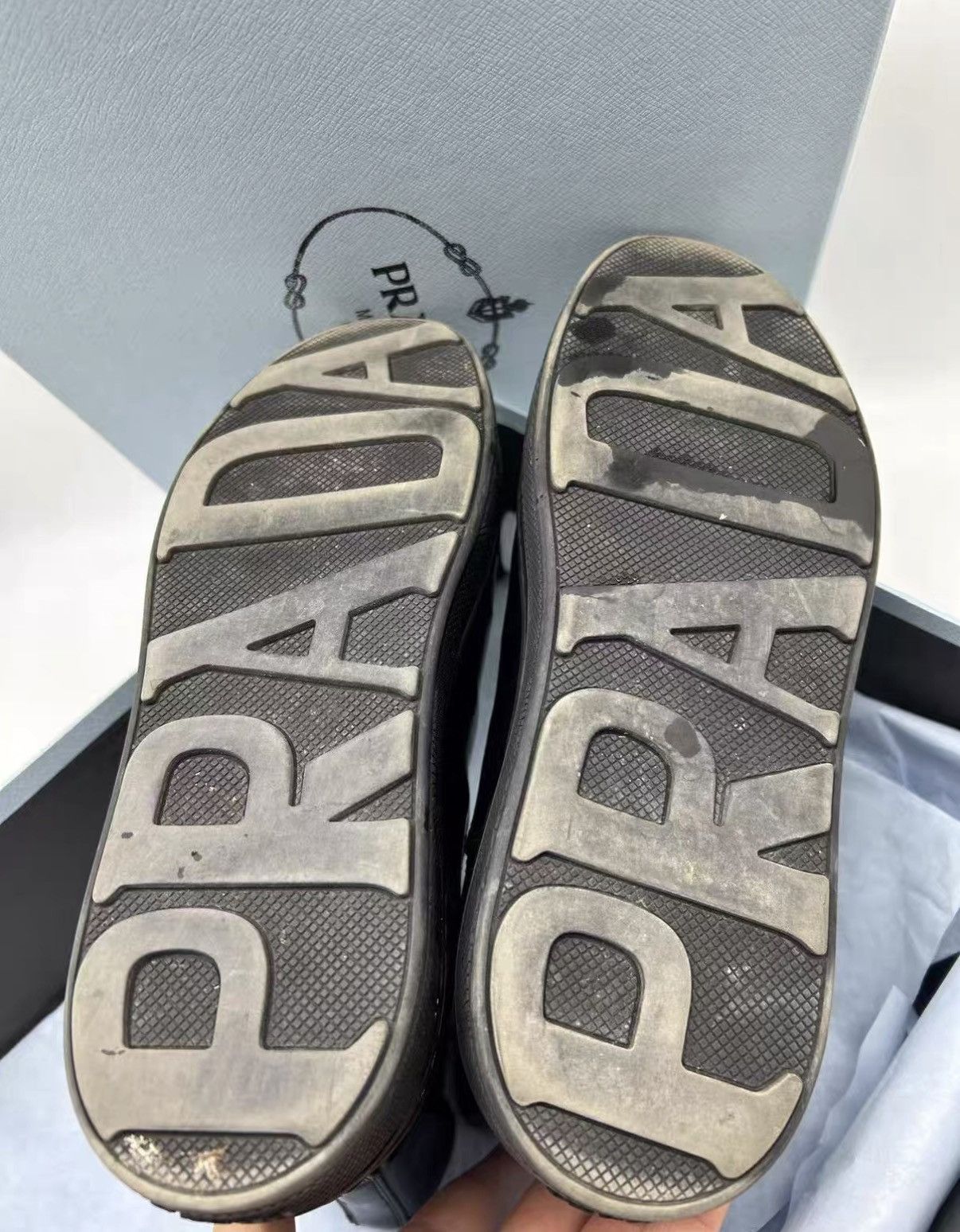 Prada Prada black air-cushion Chelsea leather shoes J38 Size US 6 / IT 36 - 3 Thumbnail