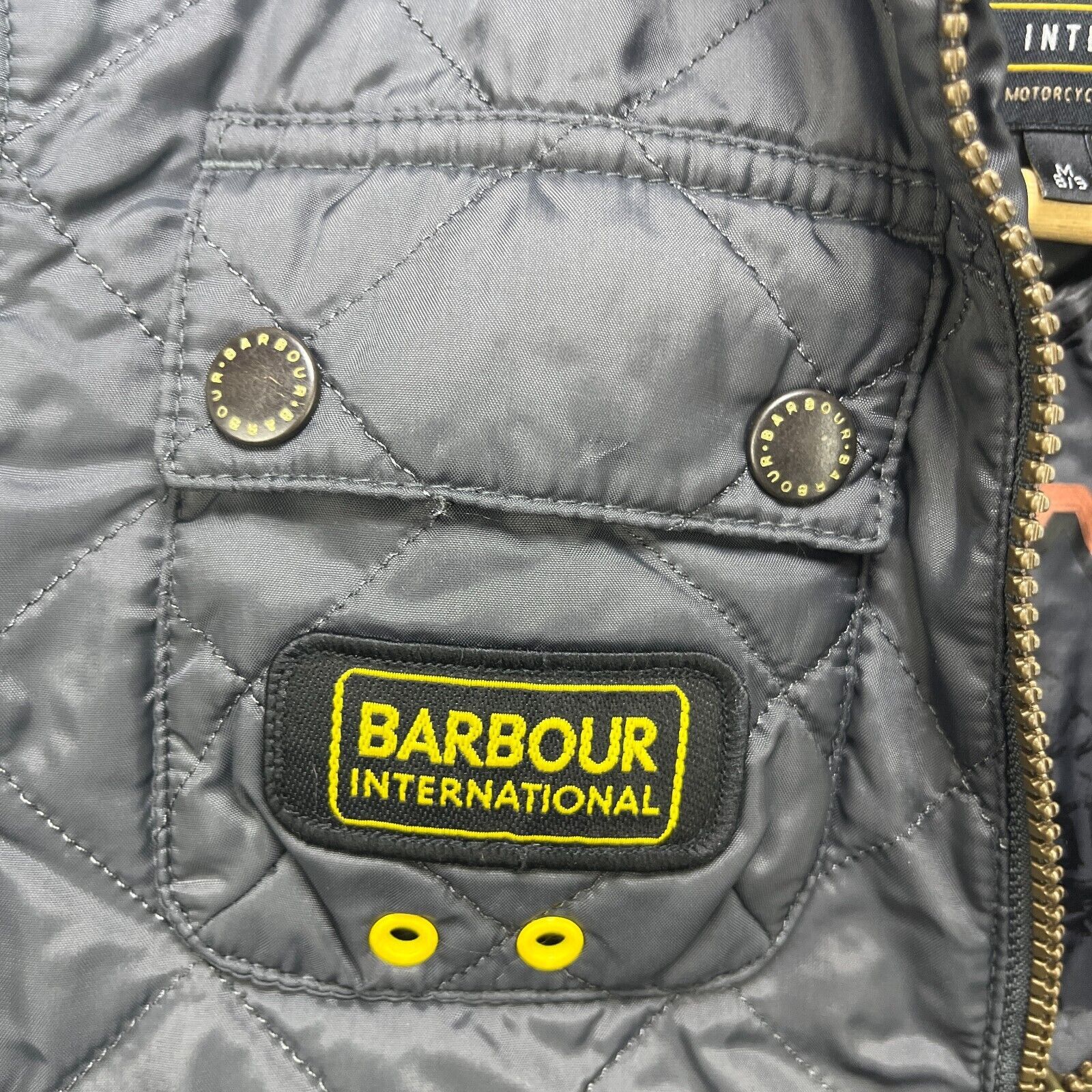 Barbour × Vintage Vintage Barbour International Quilted Jacket Medium Black Size US M / EU 48-50 / 2 - 8 Thumbnail