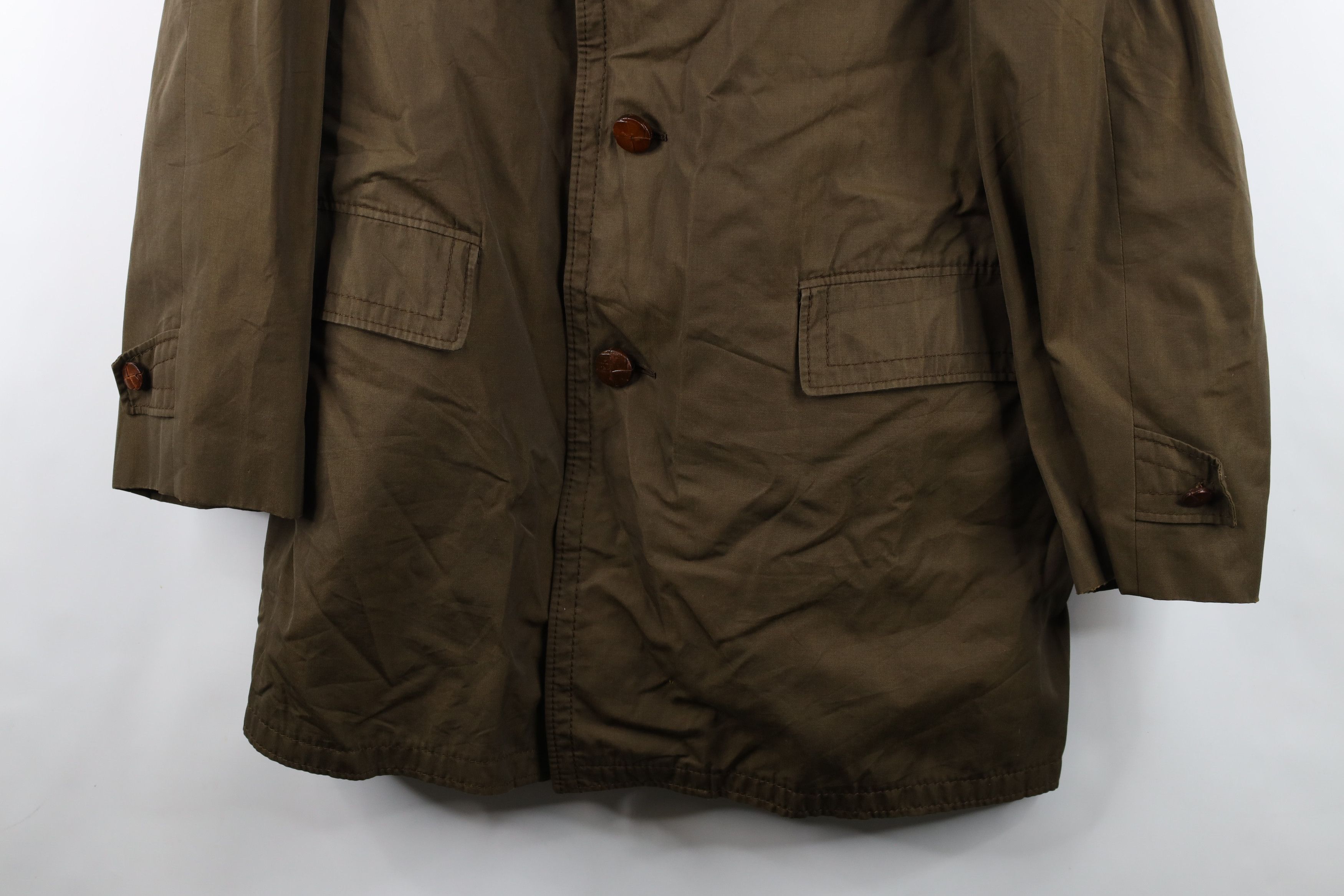 Vintage Vintage 60s 70s Streetwear Cotton Rain Coat Jacket Brown Size US XXL / EU 58 / 5 - 3 Thumbnail