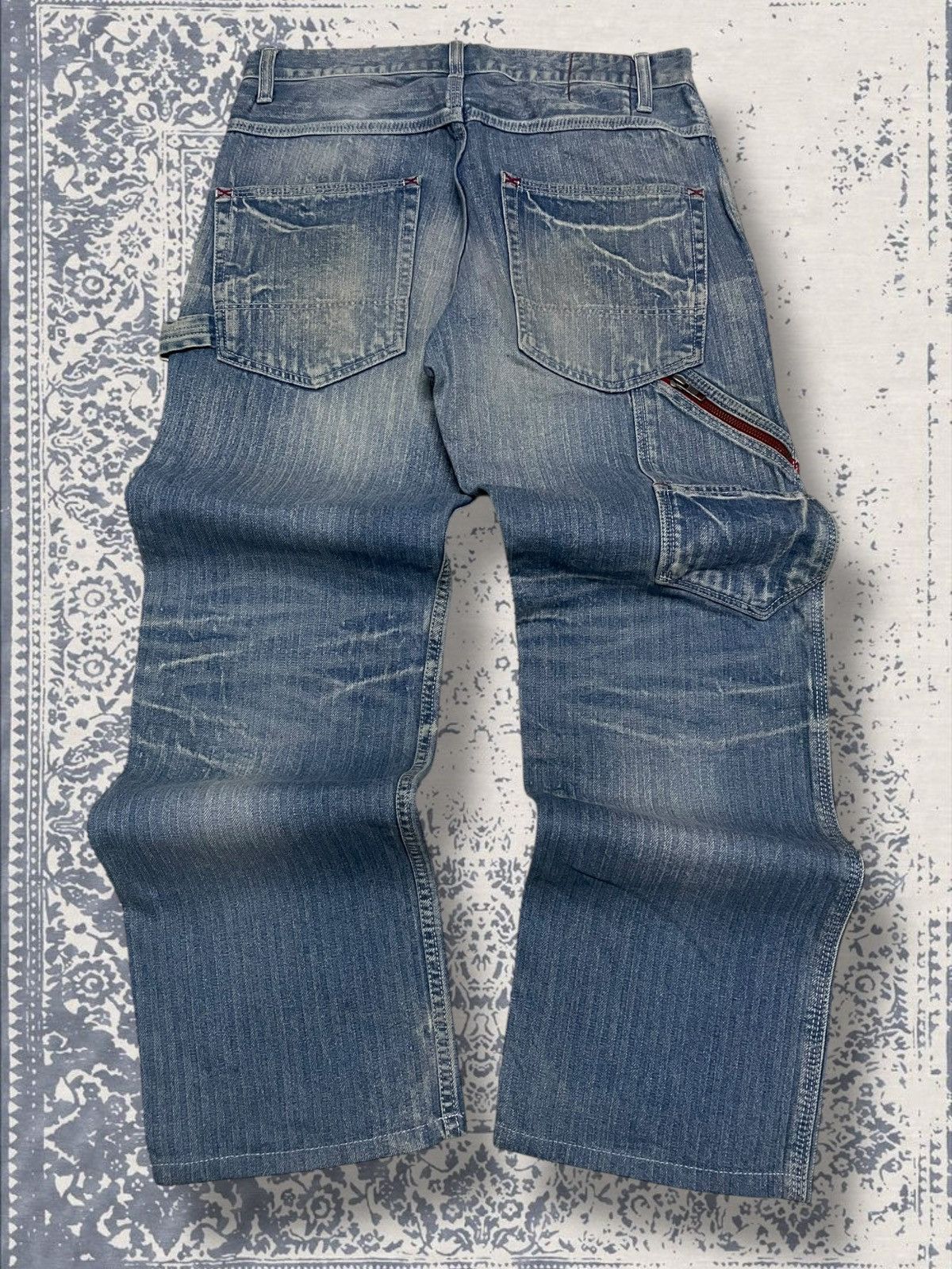 Designer × Japanese Brand × Vintage Vintage Japan Designer Rattle Trap Carpenter Mudwash Denim Size US 30 / EU 46 - 8 Thumbnail