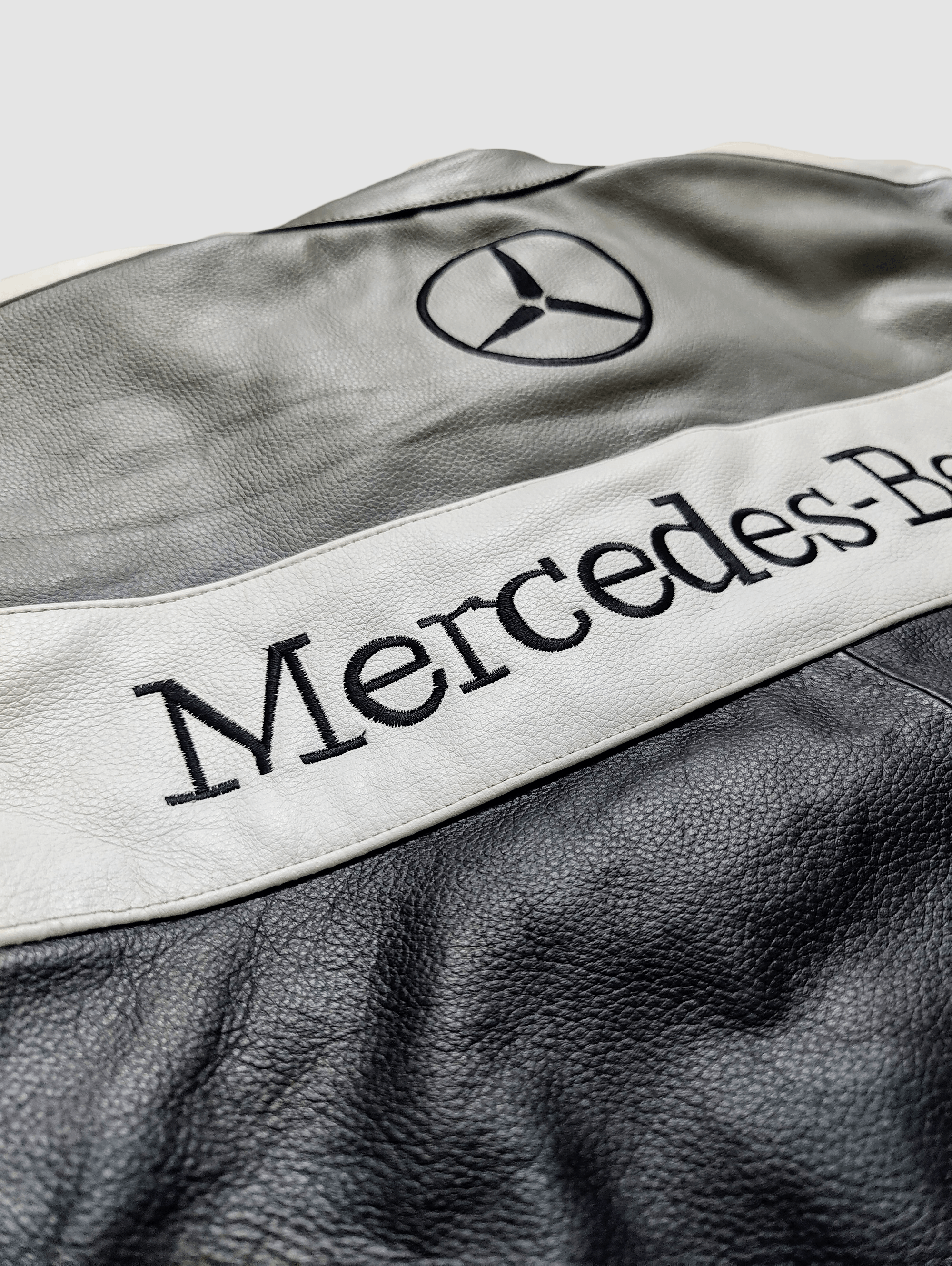 Mercedes Benz McLaren ジャケット グレー/ブラック Vintage Mercedes McLaren Racing Bomber Jacket – L - Bless Up