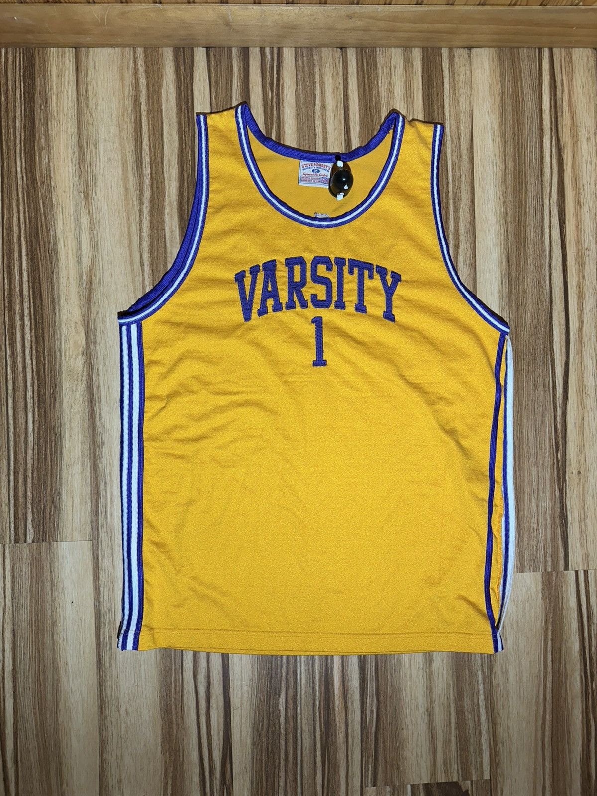 Steve And Barrys Steve & Barry's “Varsity 1” Yellow and Purple Tank Top Size US M / EU 48-50 / 2 - 1 Thumbnail
