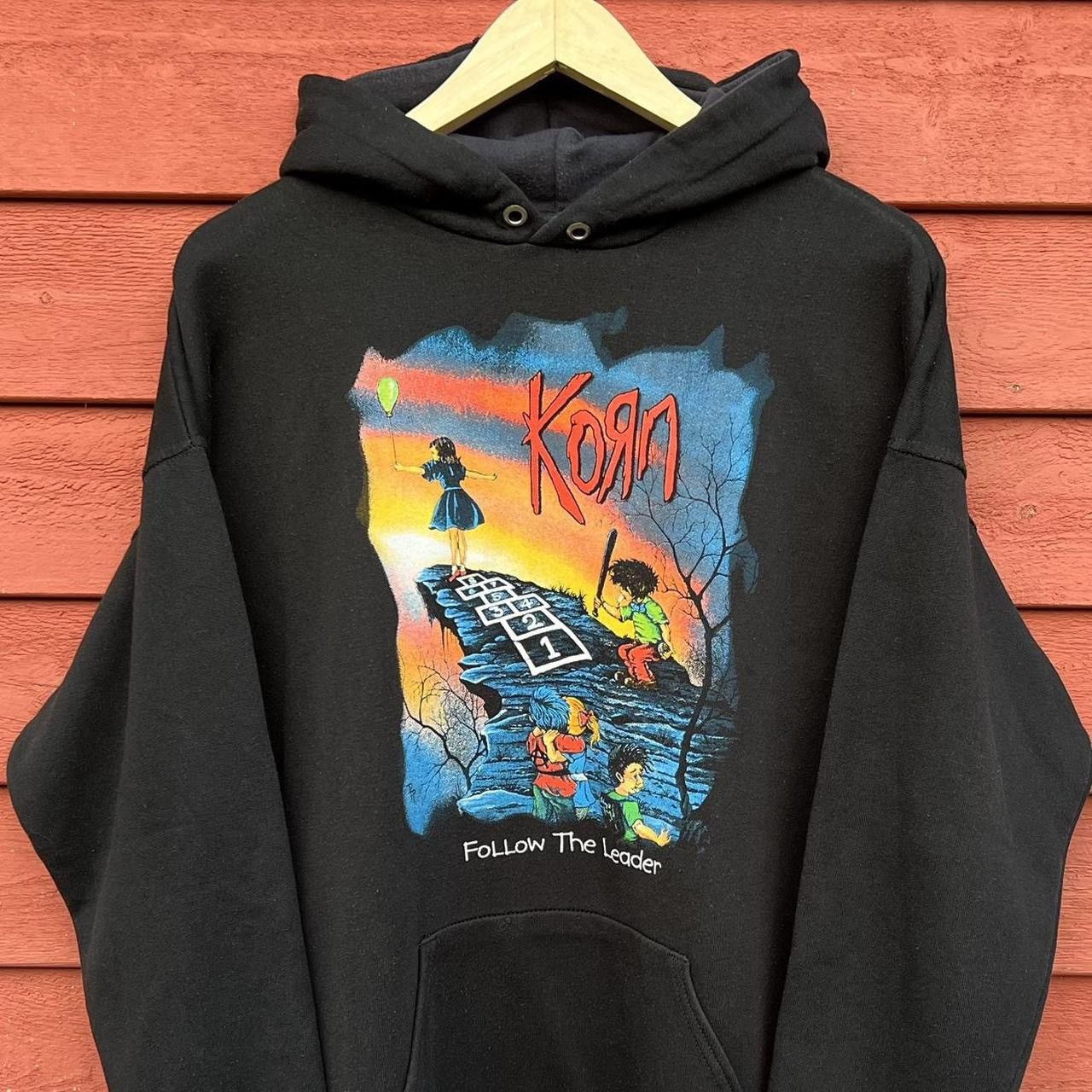 Band Tees Vintage 90s Y2K Korn Follow The Leader Band Hoodie Size US XL / EU 56 / 4 - 2 Thumbnail