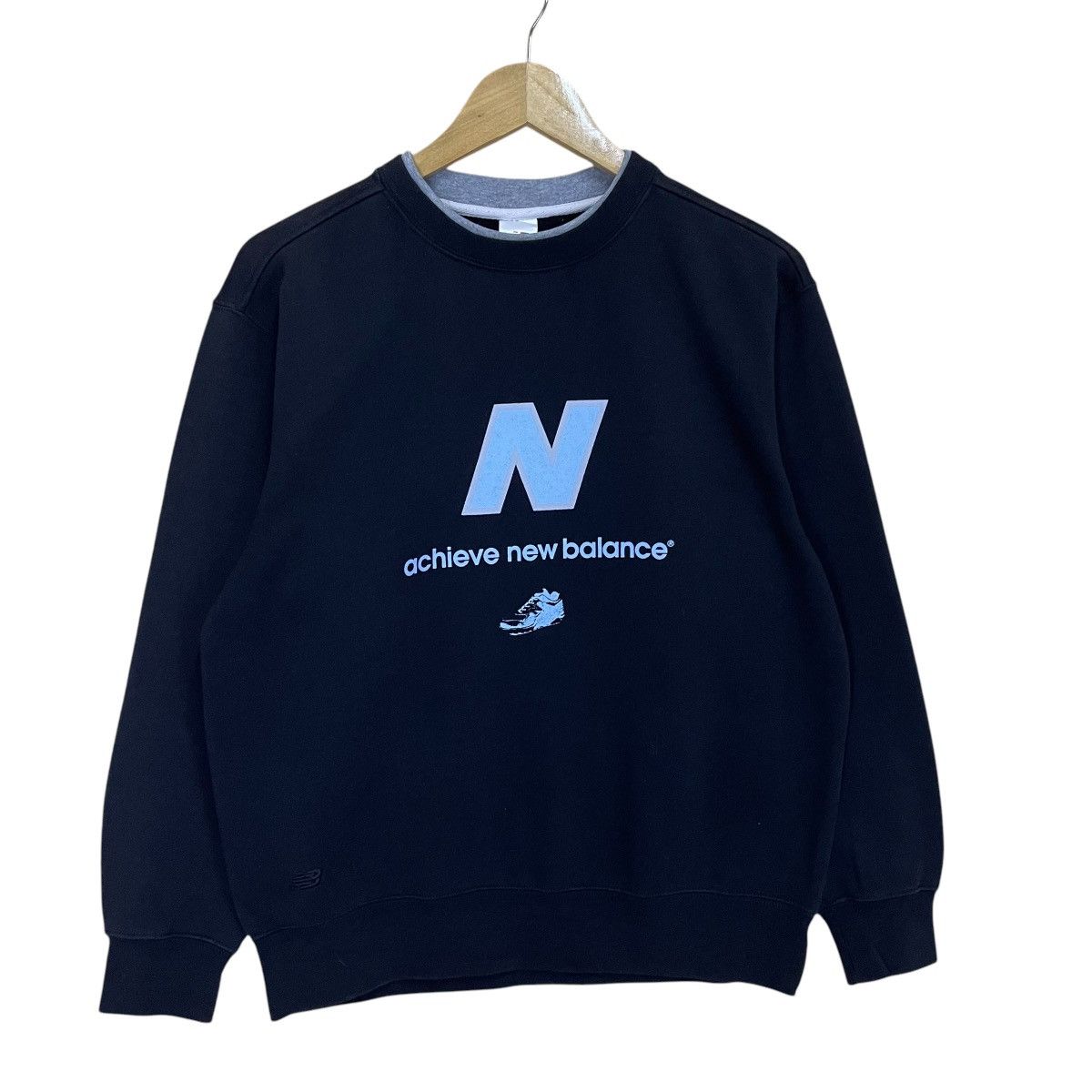 New Balance New Balance Spellout Logo Pullover Sweatshirt Size US L / EU 52-54 / 3 - 1 Thumbnail