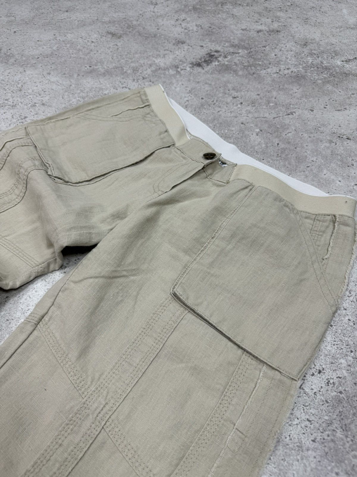 If Six Was Nine × Junya Watanabe × Le Grande Bleu (L.G.B.) Vintage Japanese Linen Y2K Goa Style Pants Size US 29 - 4 Thumbnail