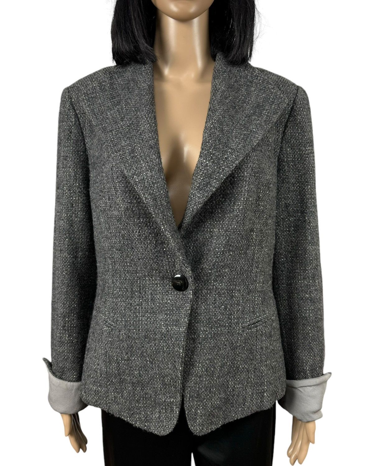 Max Mara Max Mara Lana Wool Tweed Blazer size IT48 US14 Size XL / US 12-14 / IT 48-50 - 2 Thumbnail
