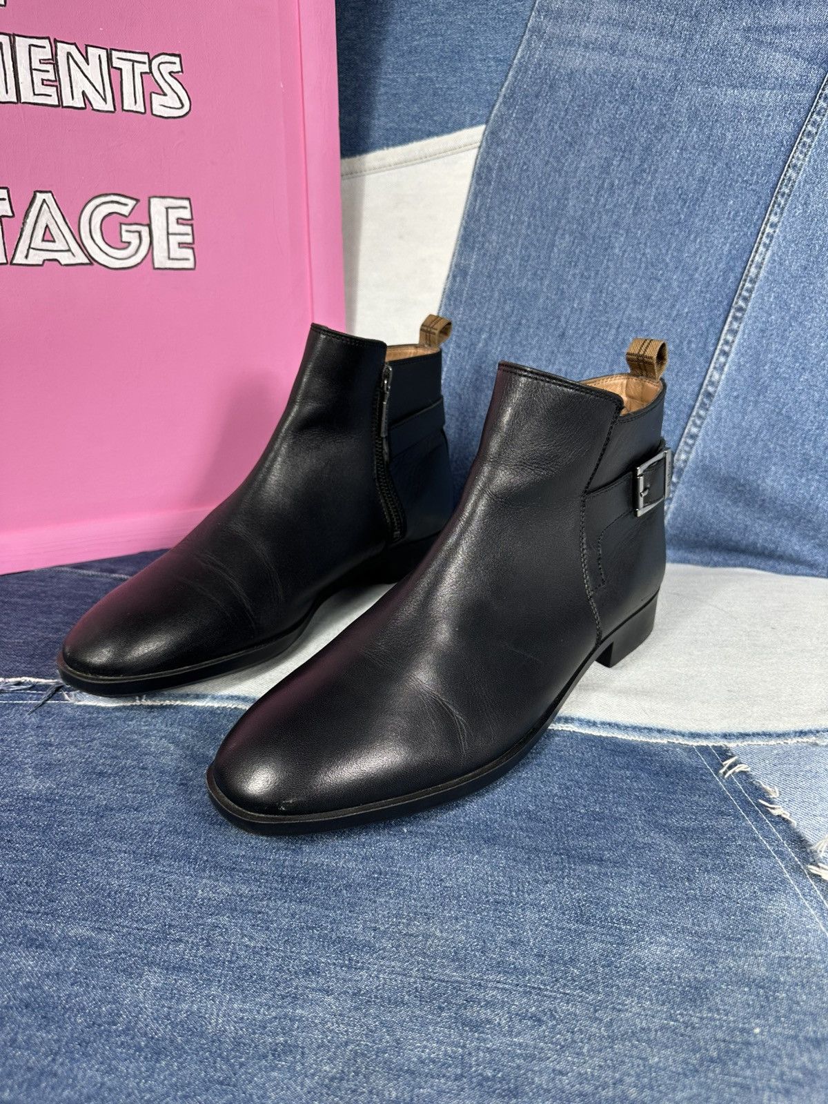 Barbour Barbour Chelsea Ankle Boots Black Leather Woman's Size US 11 / IT 41 - 4 Thumbnail