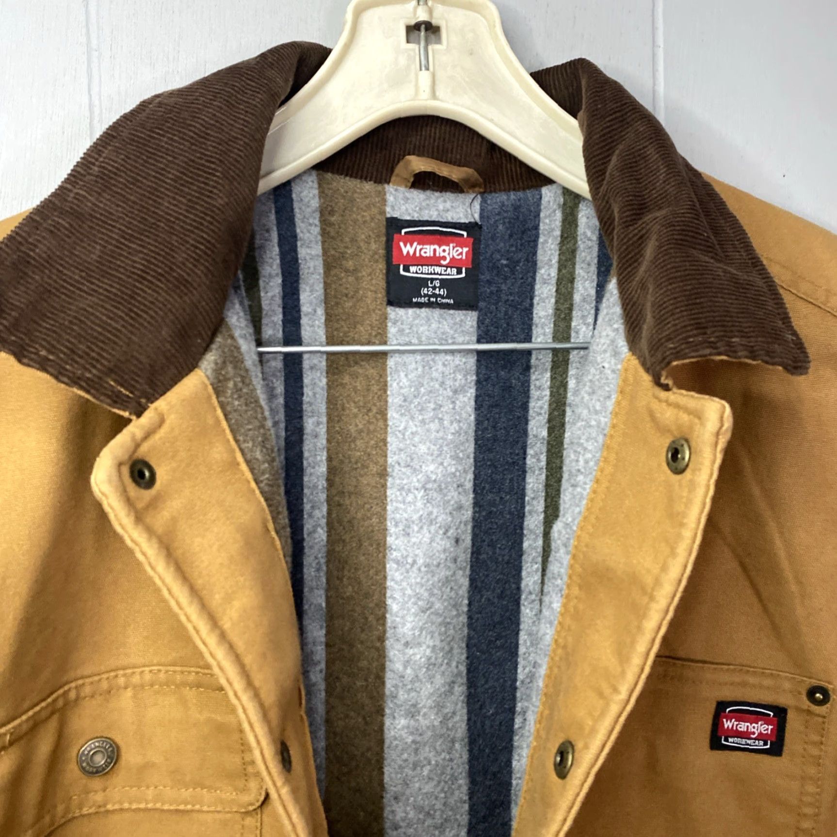Wrangler Wrangler Jacket Chorecoat Workwear Canvas Lined Barn Flex Brown Large Men Wrangler Rugged Wear Outdoor Western 2020s? Size US L / EU 52-54 / 3 - 2 Thumbnail
