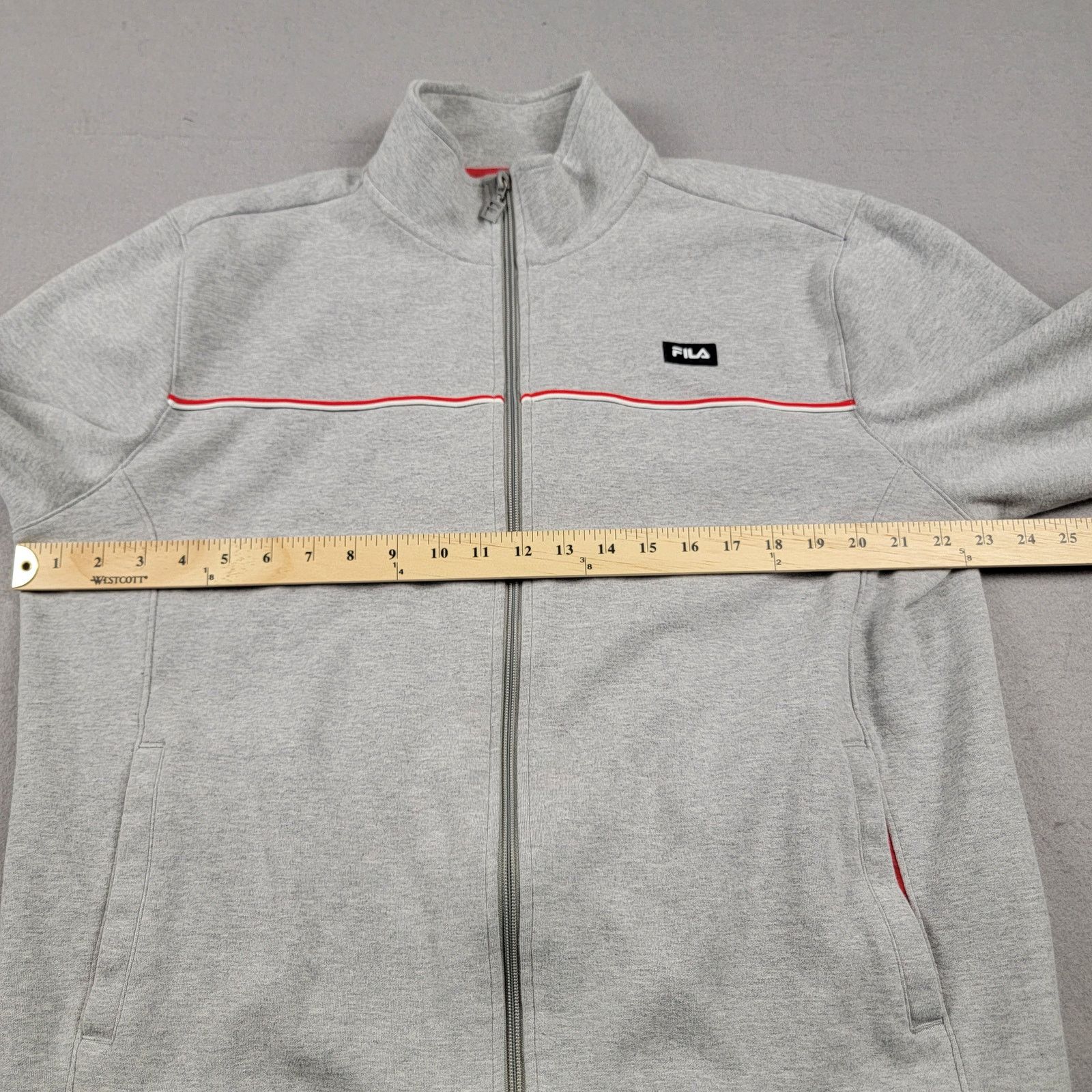 Fila Fila Mens Zip Up Jacket Sz L Gray (548) Size US L / EU 52-54 / 3 - 8 Thumbnail
