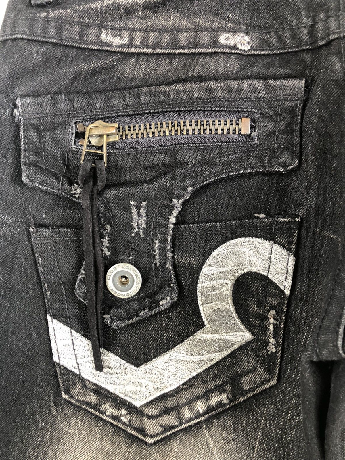 If Six Was Nine Rare Lolita Flared Jeans Distressed Jeans Size US 31 - 13 Thumbnail