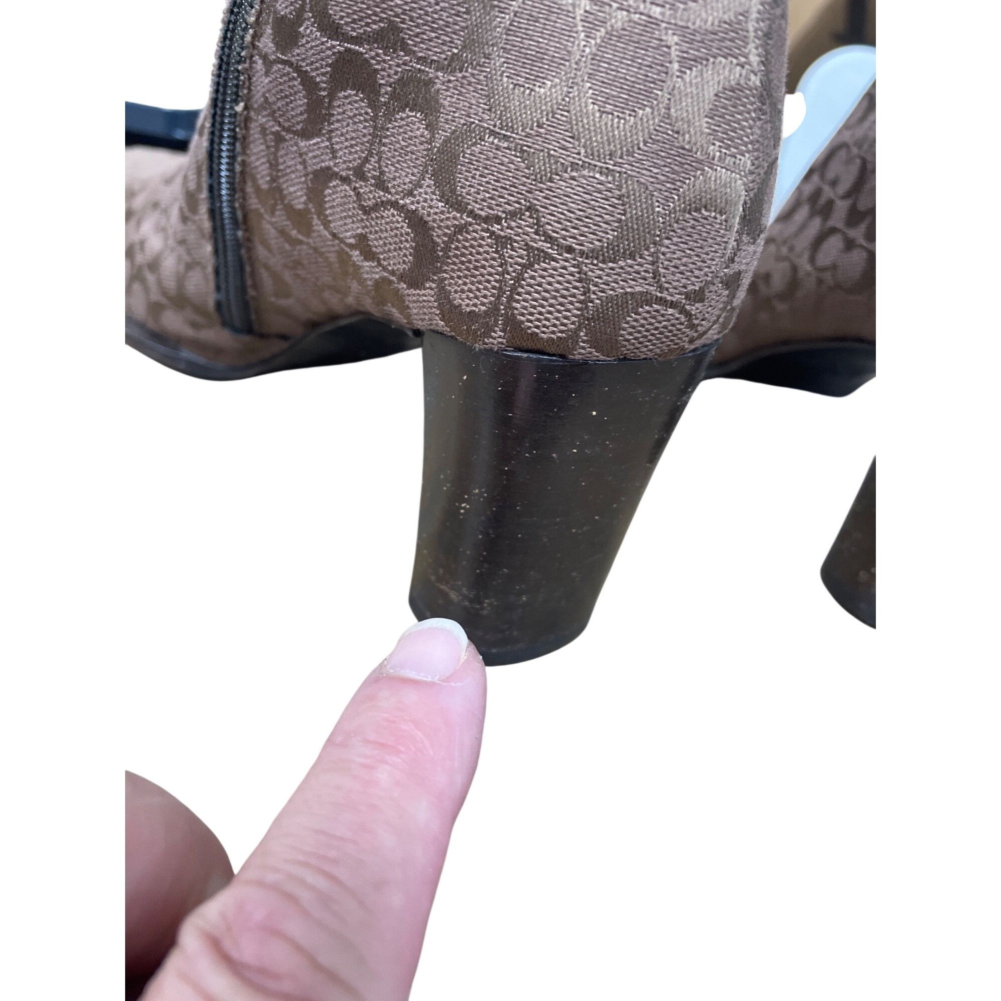 Coach Coach Brianna womans 3" block heel canvas monogram ankle boo Size US 7.5 / IT 37.5 - 12 Thumbnail
