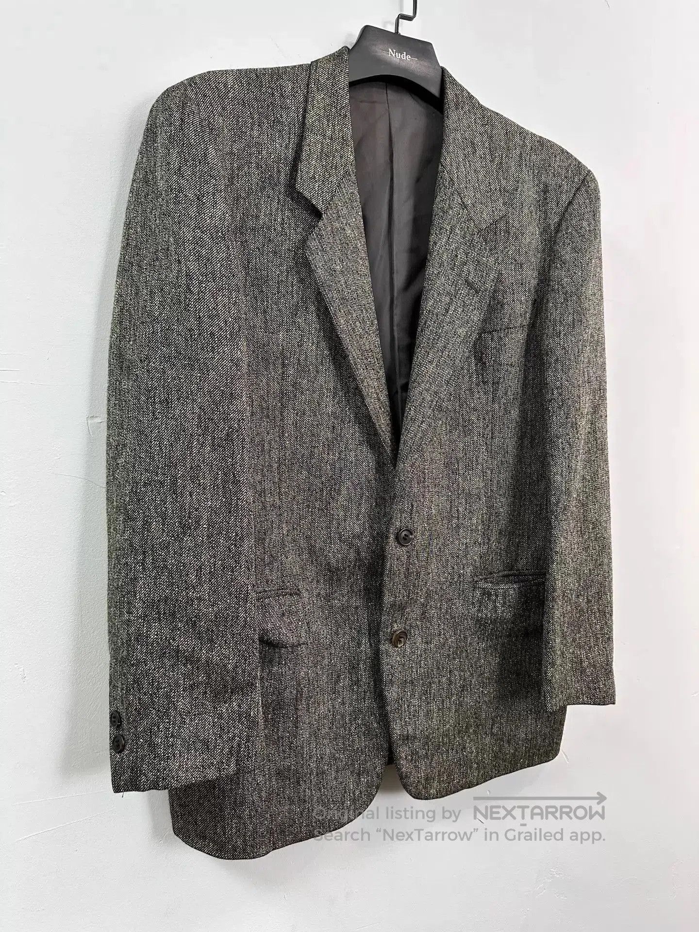 Issey Miyake Gray Herringbone Pattern Blazer - Size M. Size US M / EU 48-50 / 2 - 3 Thumbnail