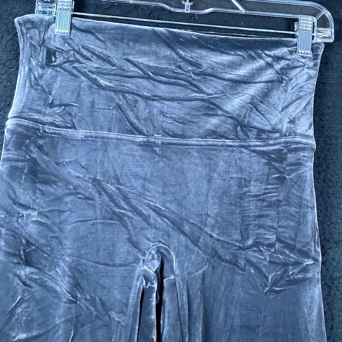 Spanx SPANX Womens Pants Charcoal Pull On High Rise Skinny Velvet Leggings Stretch XL Size 40" / US 18 - 2 Thumbnail