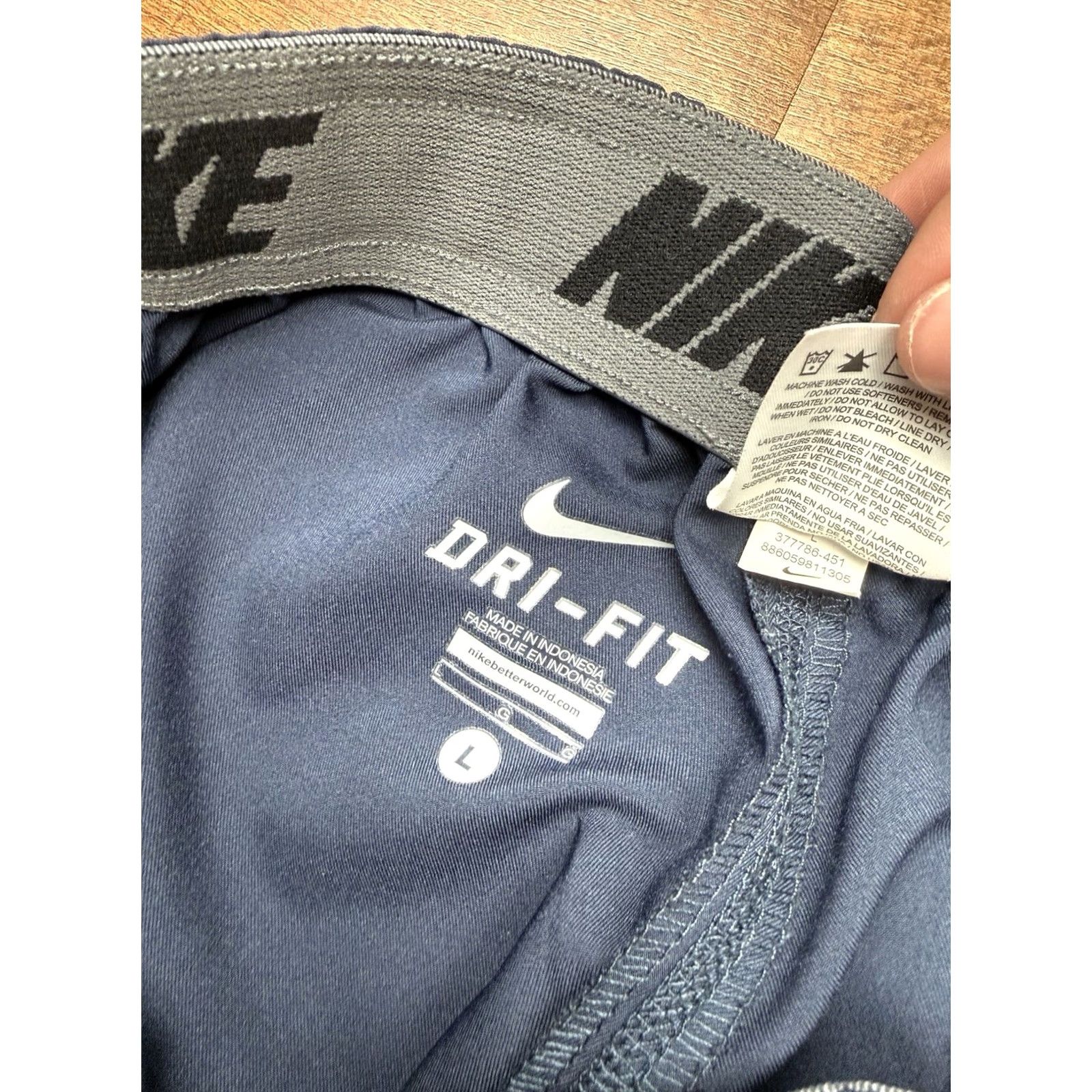 Nike Nike Pants Mens Large Navy Blue Team Woven Training Track Athletic Running Size US 33 - 5 Thumbnail