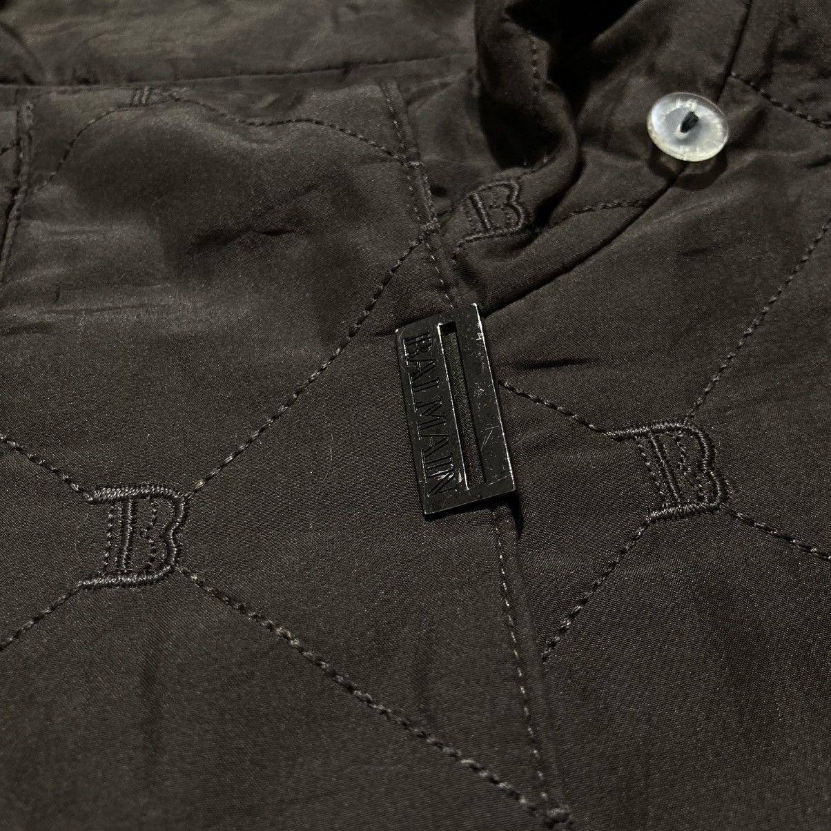 Balmain Balmain Paris Monogram Quilted Jacket Dark Brown Luxury Size US XXL / EU 58 / 5 - 14 Thumbnail