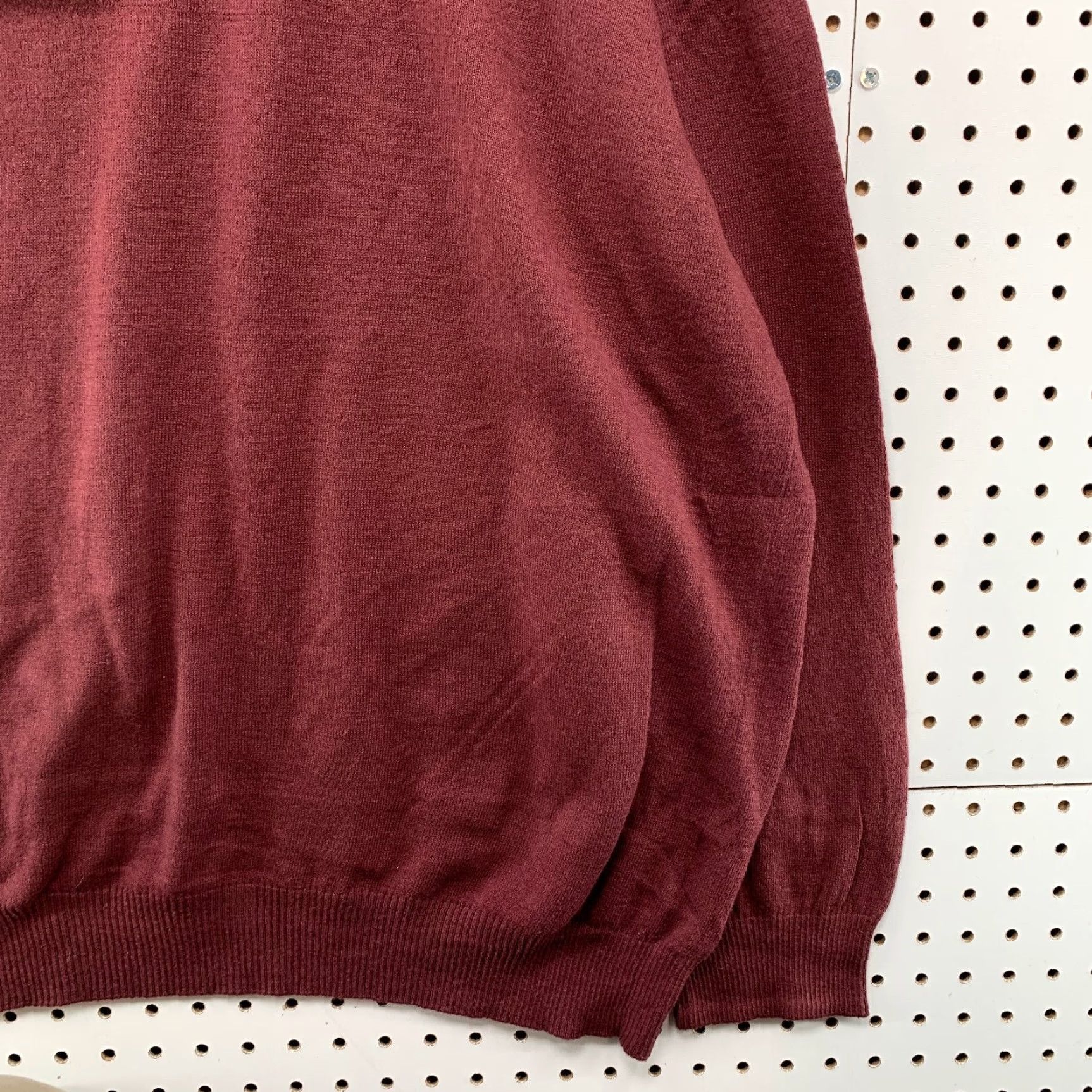 Vintage Hawker Rye Cotton Cashmere Sweater Mens 3XL Maroon 1/4 Quarter Zip Lightweight Size US XXL / EU 58 / 5 - 6 Thumbnail