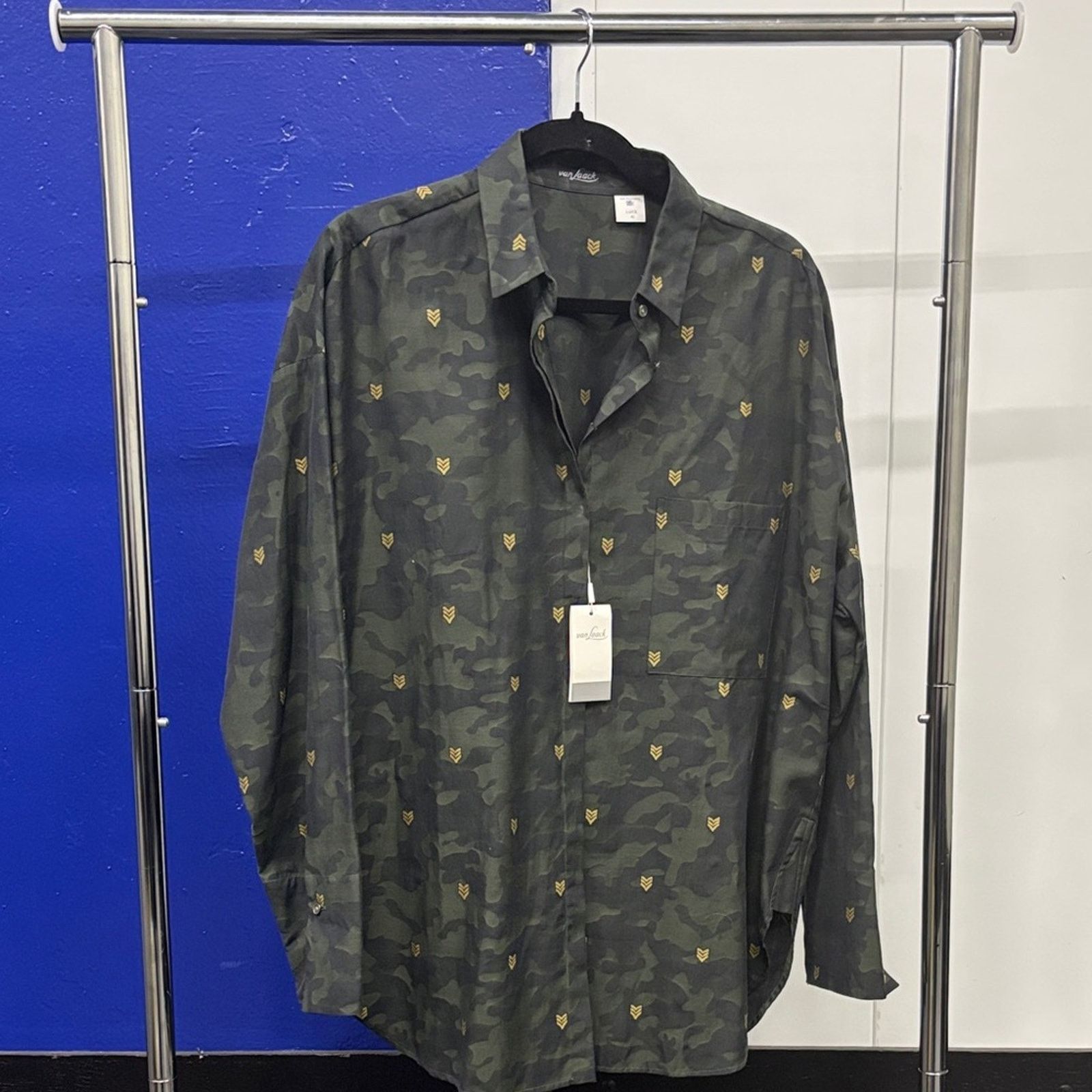 Other NWT Van Laack Women’s Camouflage Shirt with Gold Accents L Size L / US 10 / IT 46 - 1 Thumbnail